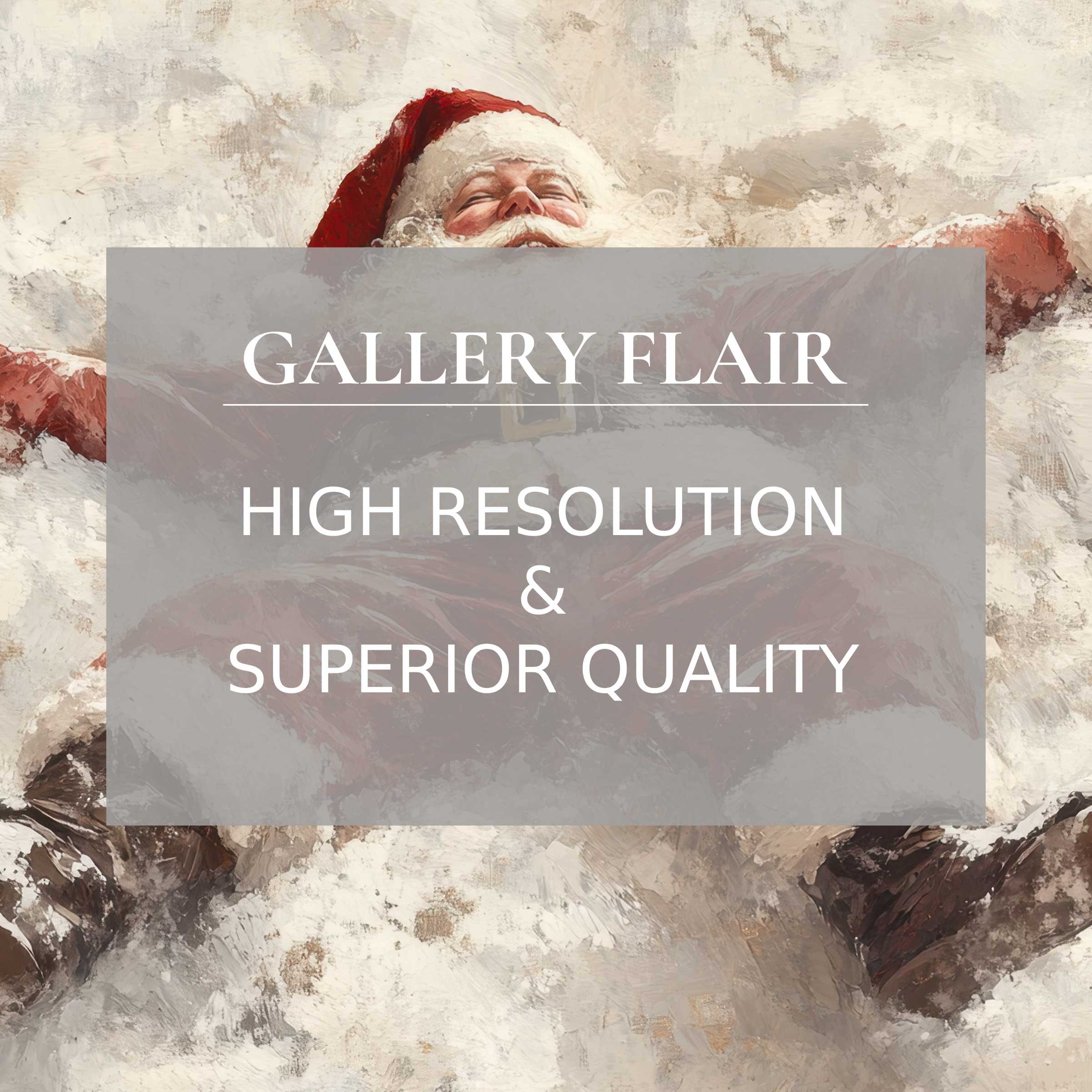 Elegant, high-resolution christmas Frame TV picture featuring a refined, painterly Santa Claus for sophisticated home decor
