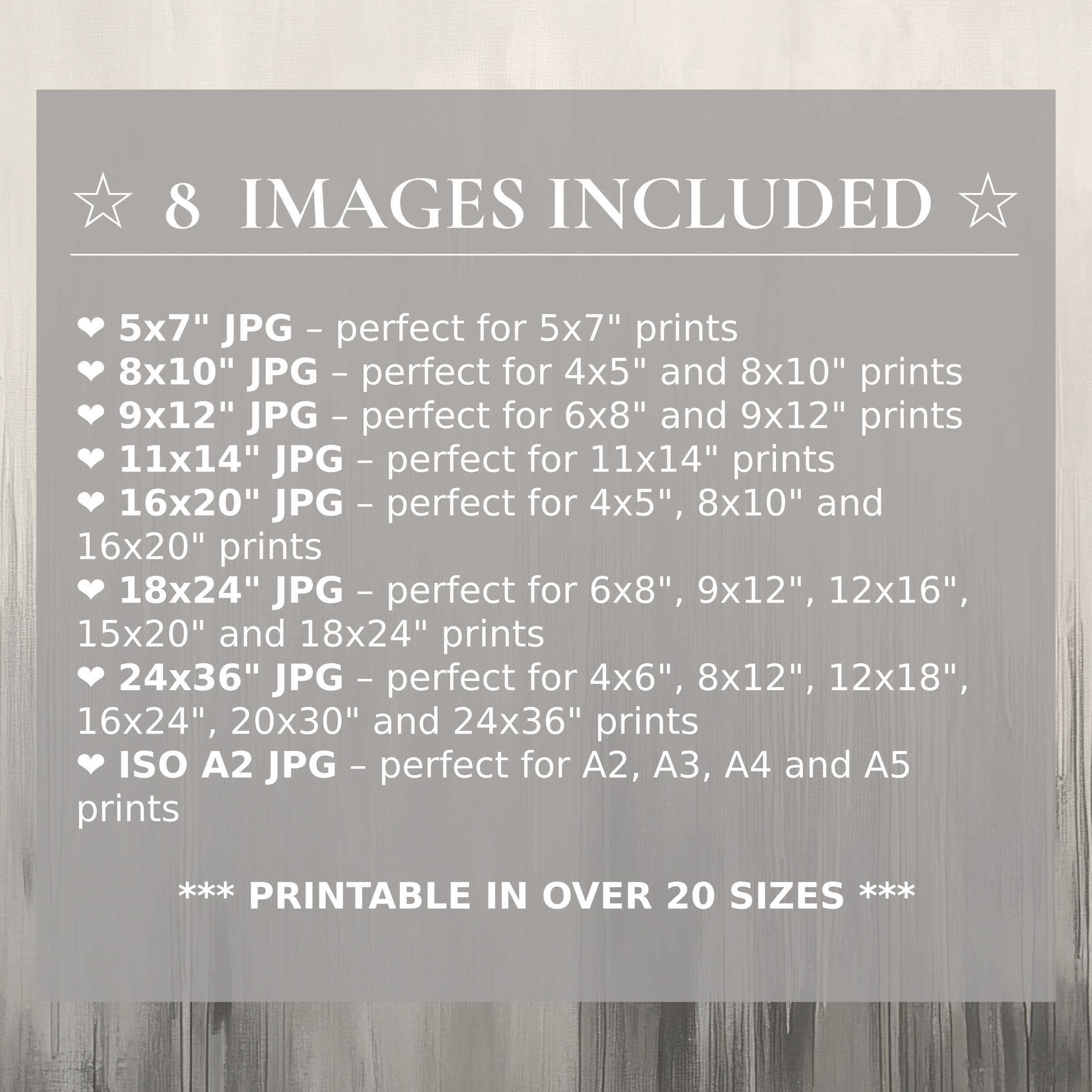 Neutral digital print exuding calming taupe and soft gray hues, elevating modern interiors with style and 8 pro sizes included