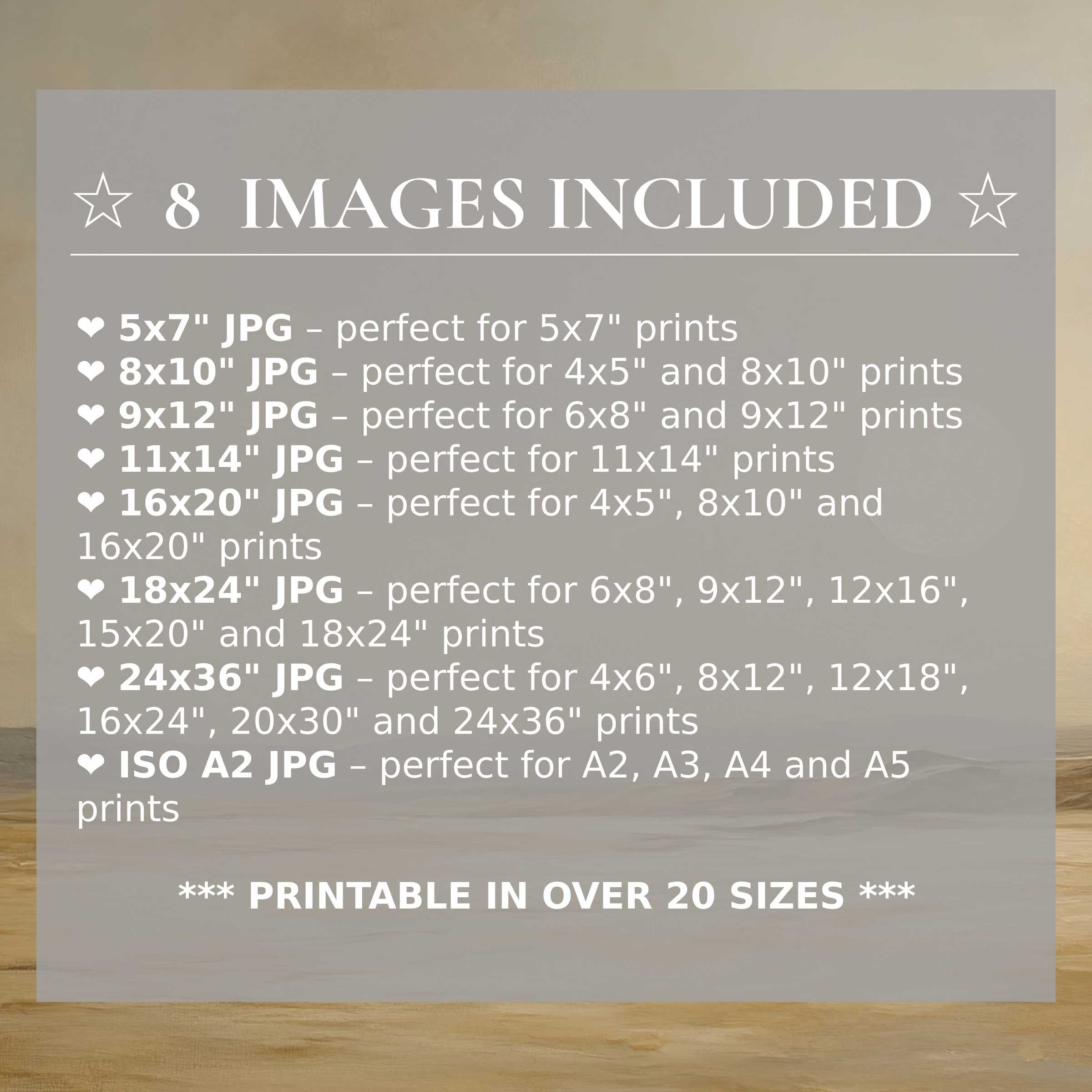 Vintage digital print exuding radiant warmth with earthy beige and gray tones, delivered in 8 high-quality sizes for versatile, stylish modern interiors