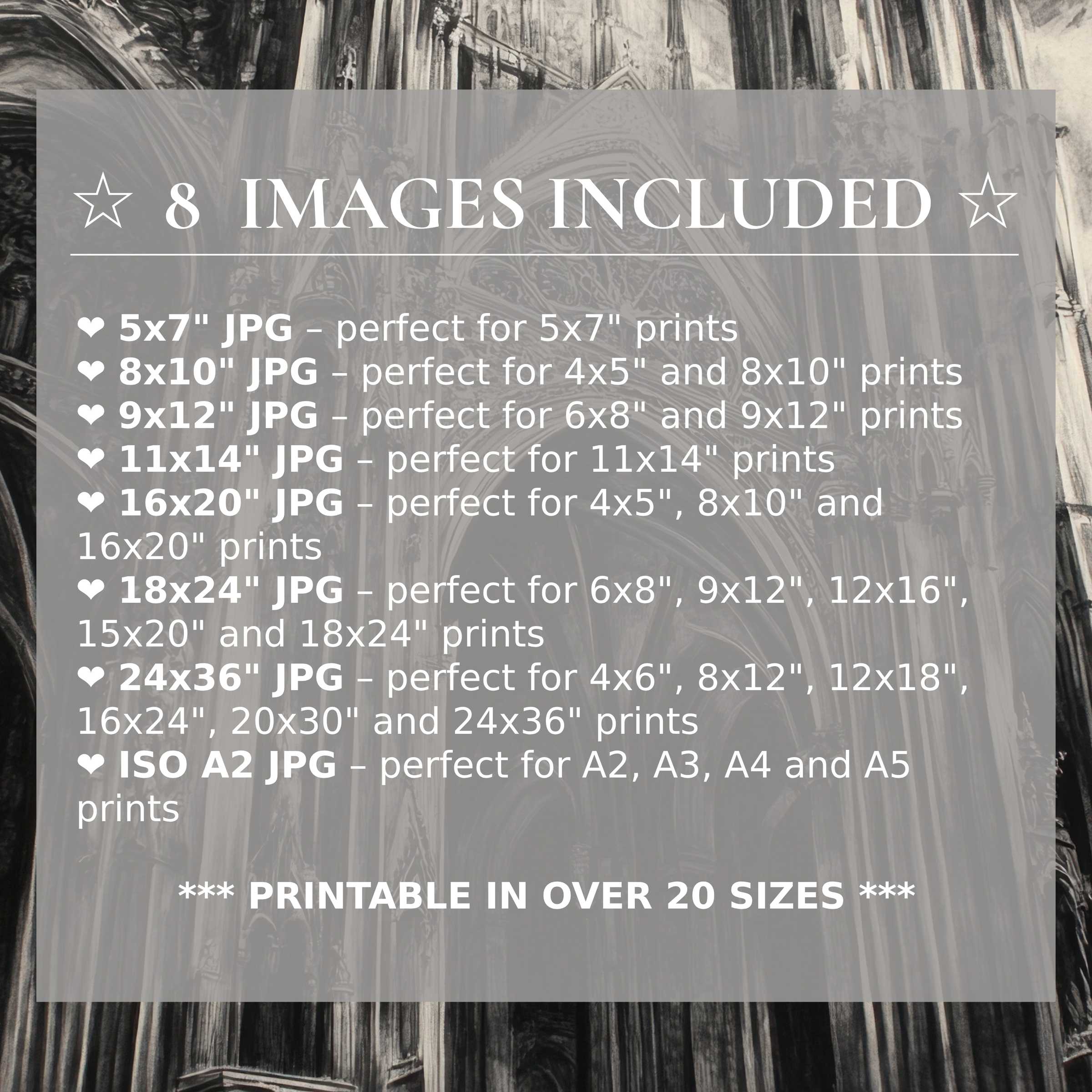 Black and white digital print in timeless monochrome tones, delivering bold sophistication and calm elegance, includes 8 high-quality sizes for versatile, upscale modern interiors