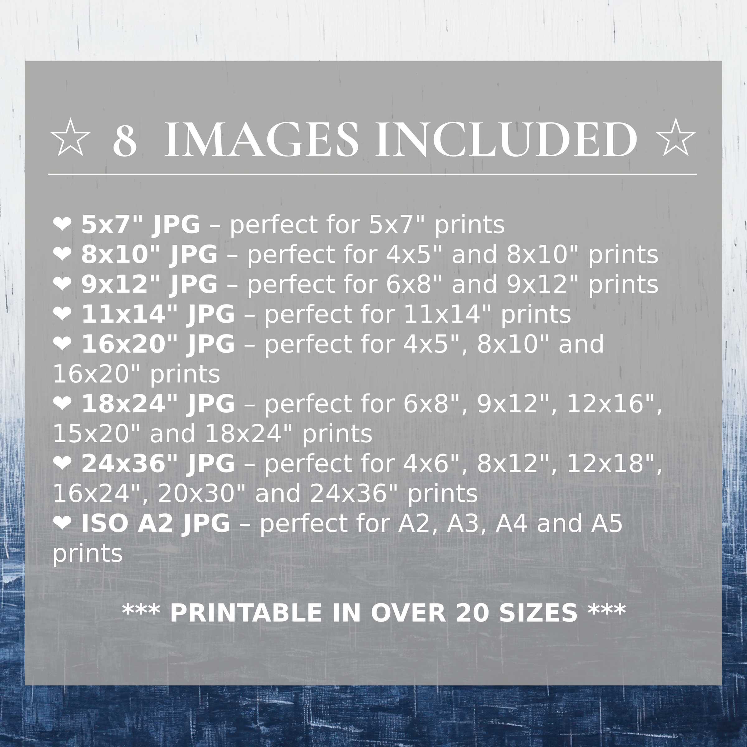 Minimalist digital print in calming gray and deep navy hues, delivered in 8 high-quality sizes to elevate modern interiors