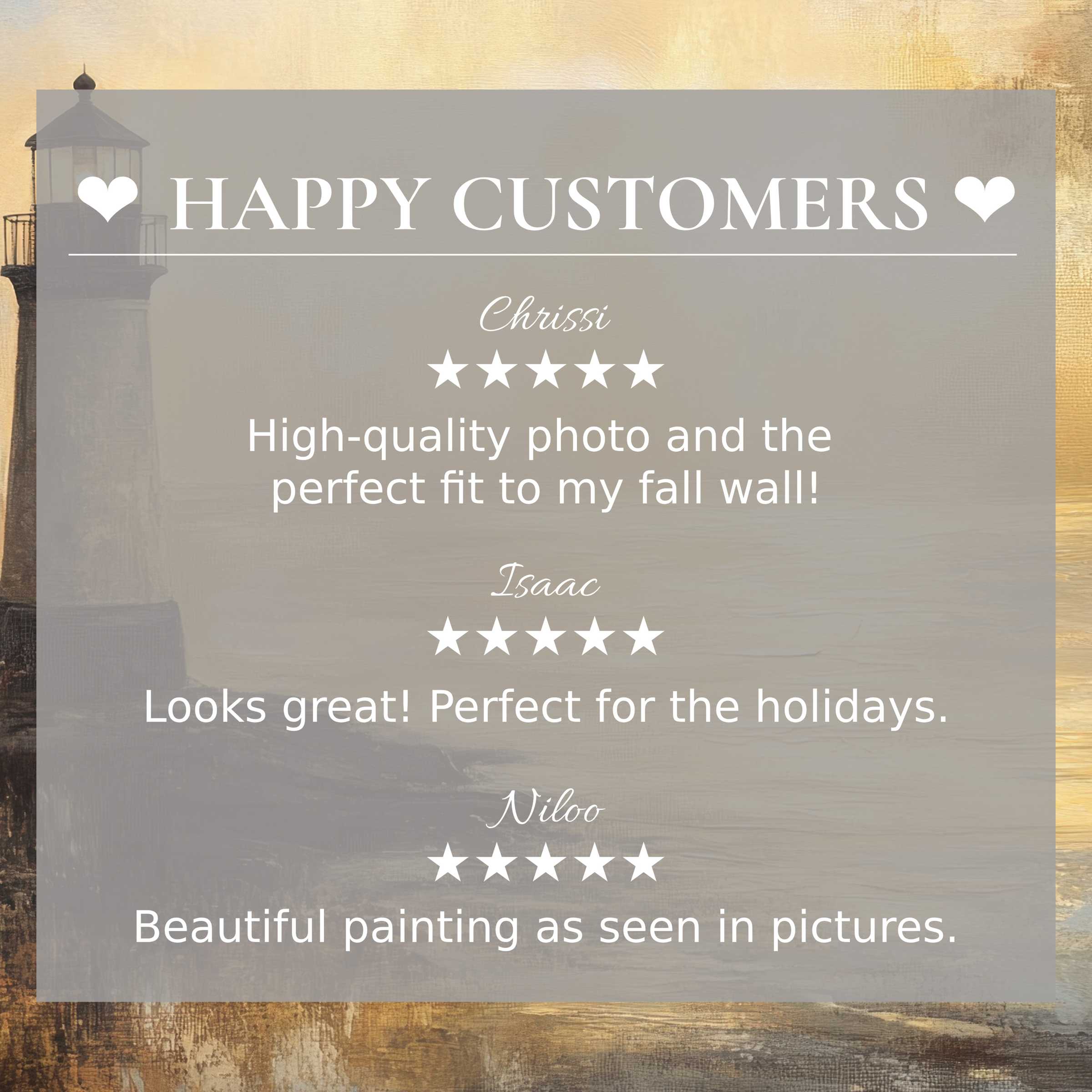 Coastal art for Frame TV with abstract sunset hues, featuring happy customer reviews that inspire trust and elegance