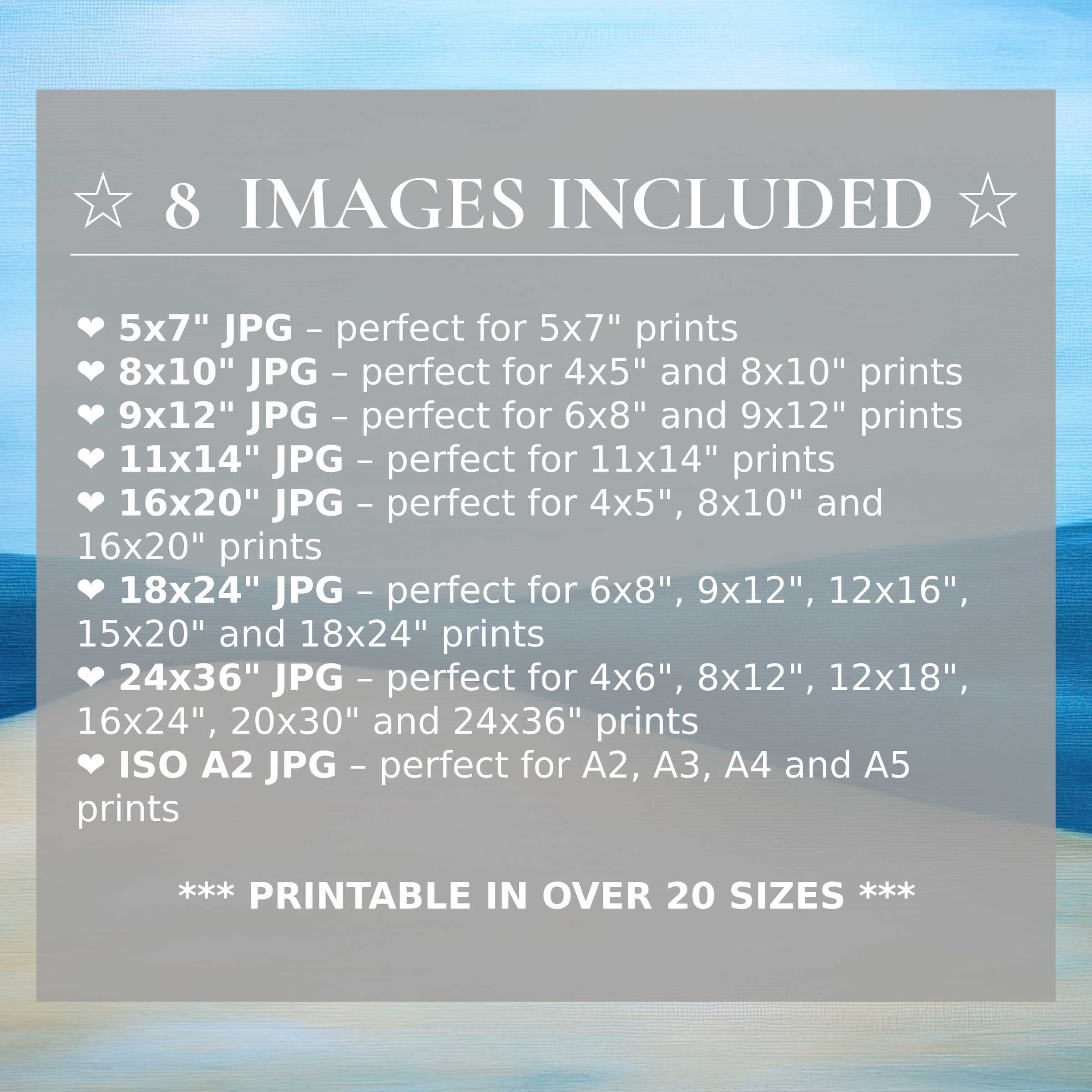 Radiant minimalist digital print in calming blue hues, offered in 8 high-quality sizes included with download, perfect for elevating modern interiors with timeless style and flexible elegance