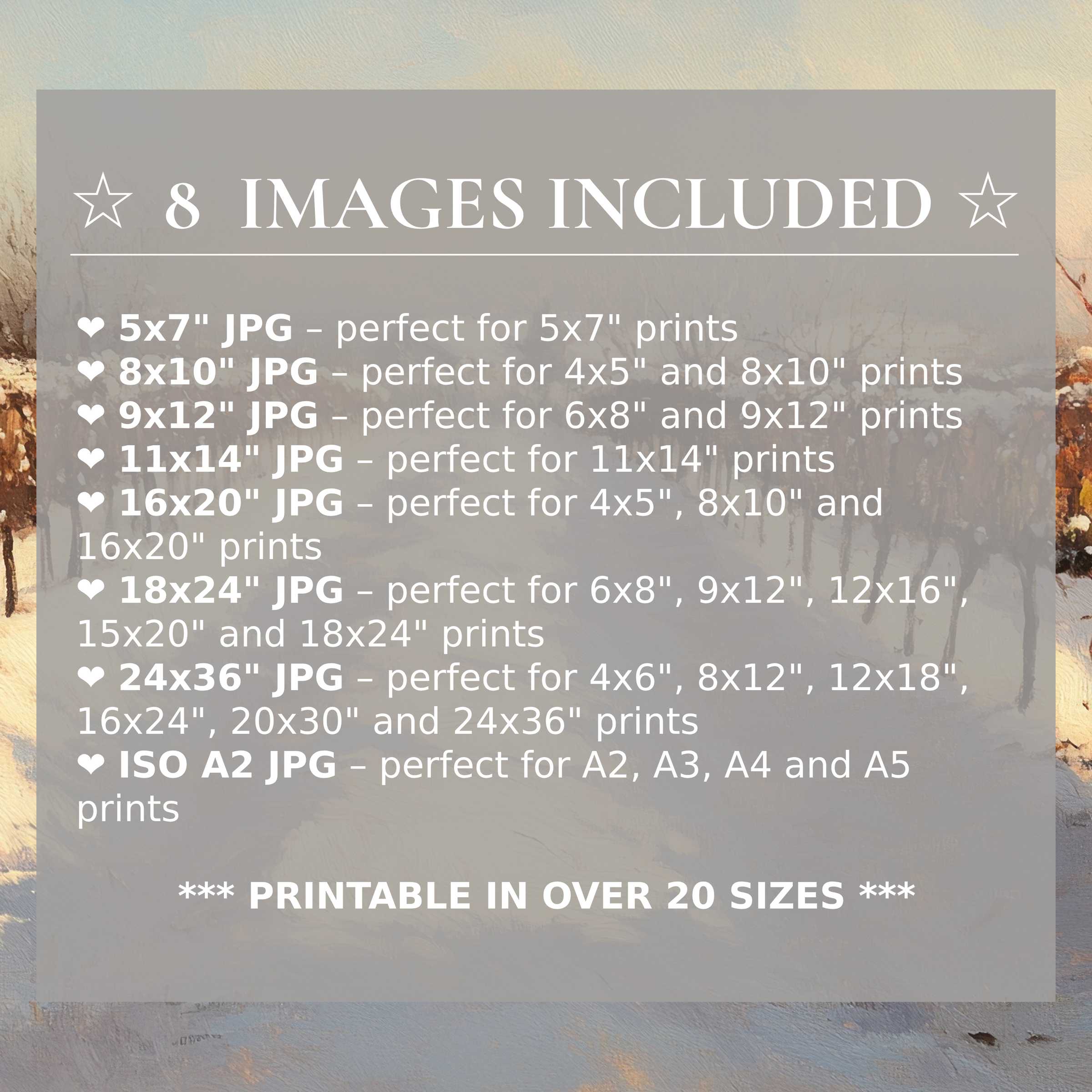 Winter digital print exudes calming neutrals and warm earth tones, elevating modern interiors with 8 high-quality sizes included