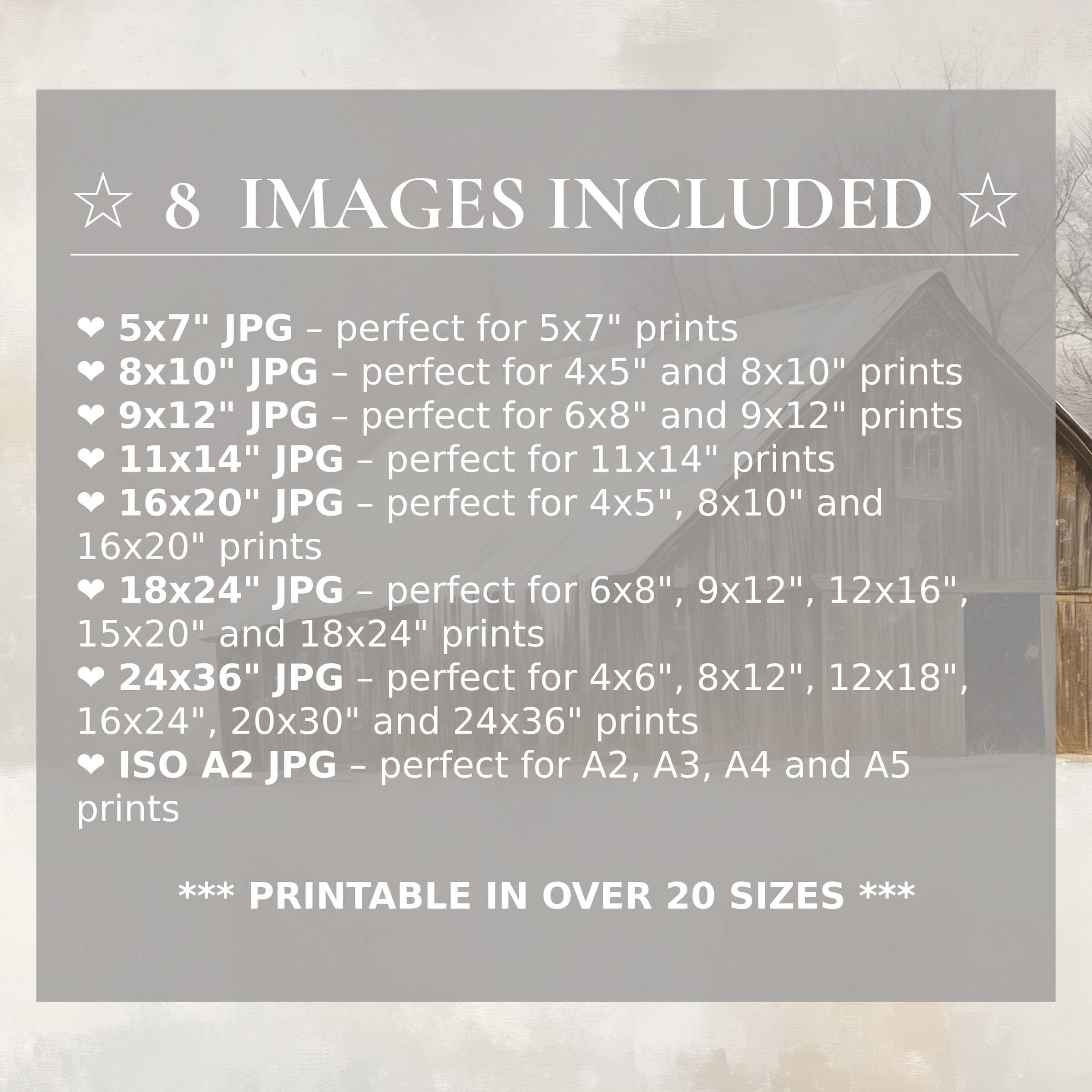 Winter digital print exudes calming gray and muted brown tones, elevating modern interiors with radiant style; download includes 8 high-quality sizes