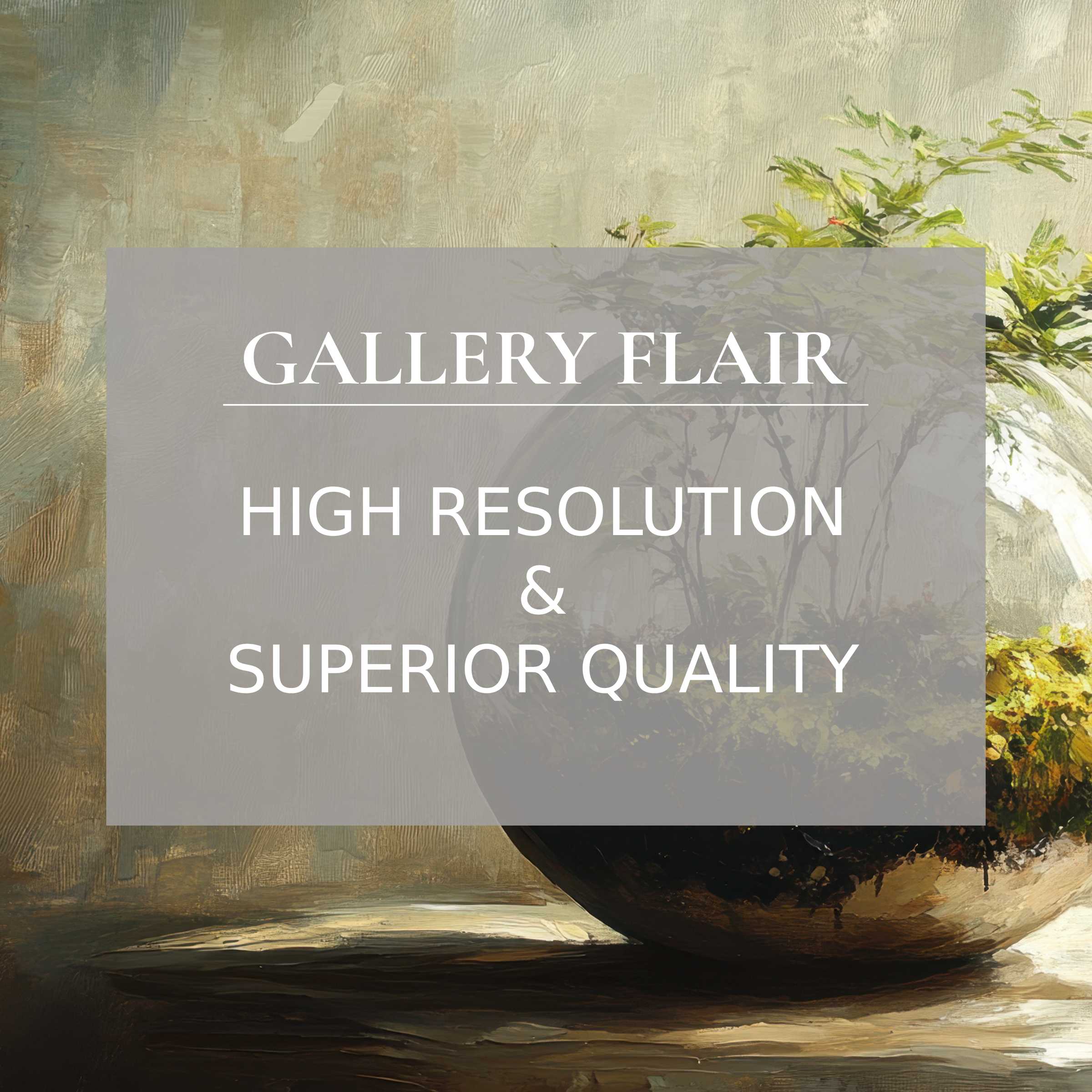 Botanical printable art capturing a serene, radiant terrarium scene with exquisite detail, elevating modern interiors