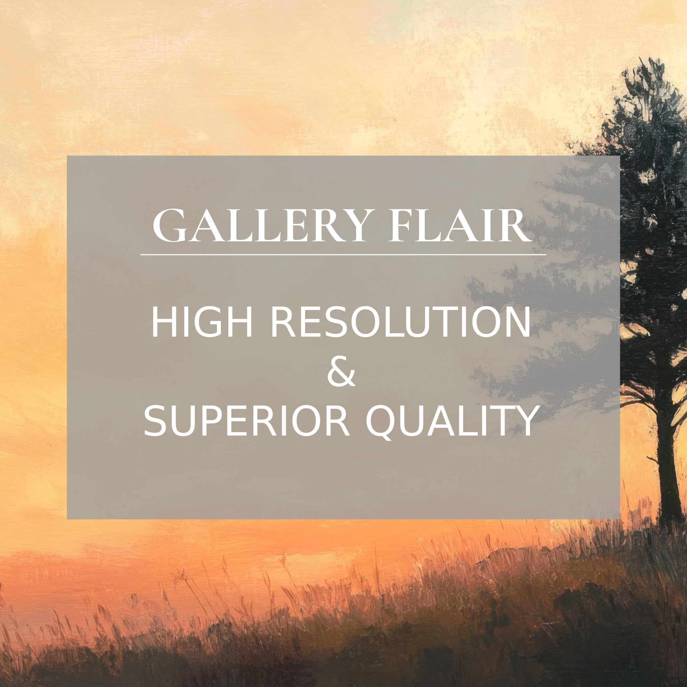 Elegant tree Frame TV picture with high resolution, refined brushstrokes, and warm, detailed sunset clarity