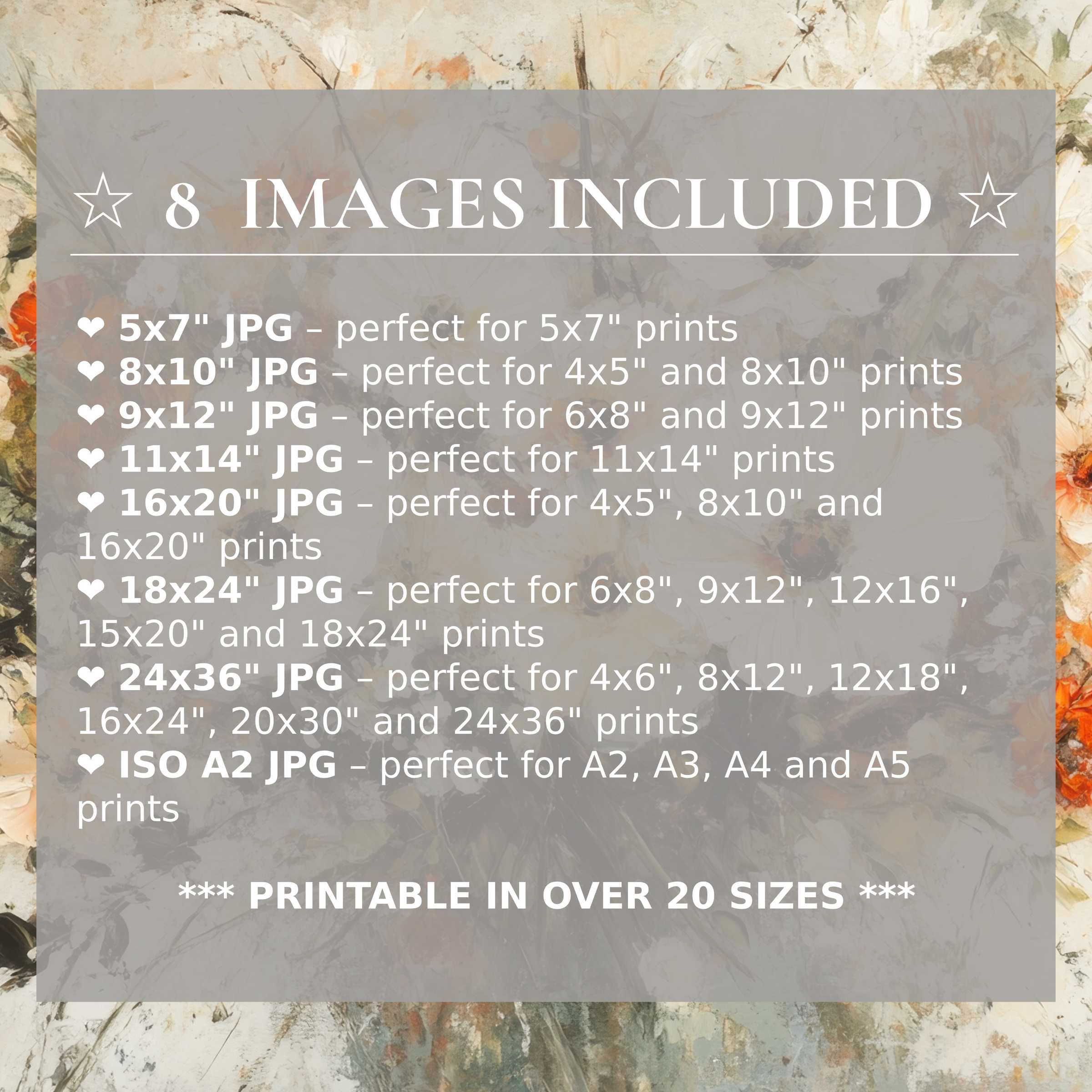 Botanical digital print in soft beige and warm orange tones, radiating calm elegance and offered in 8 high-quality sizes to enhance modern interiors with effortless style and versatile sophistication