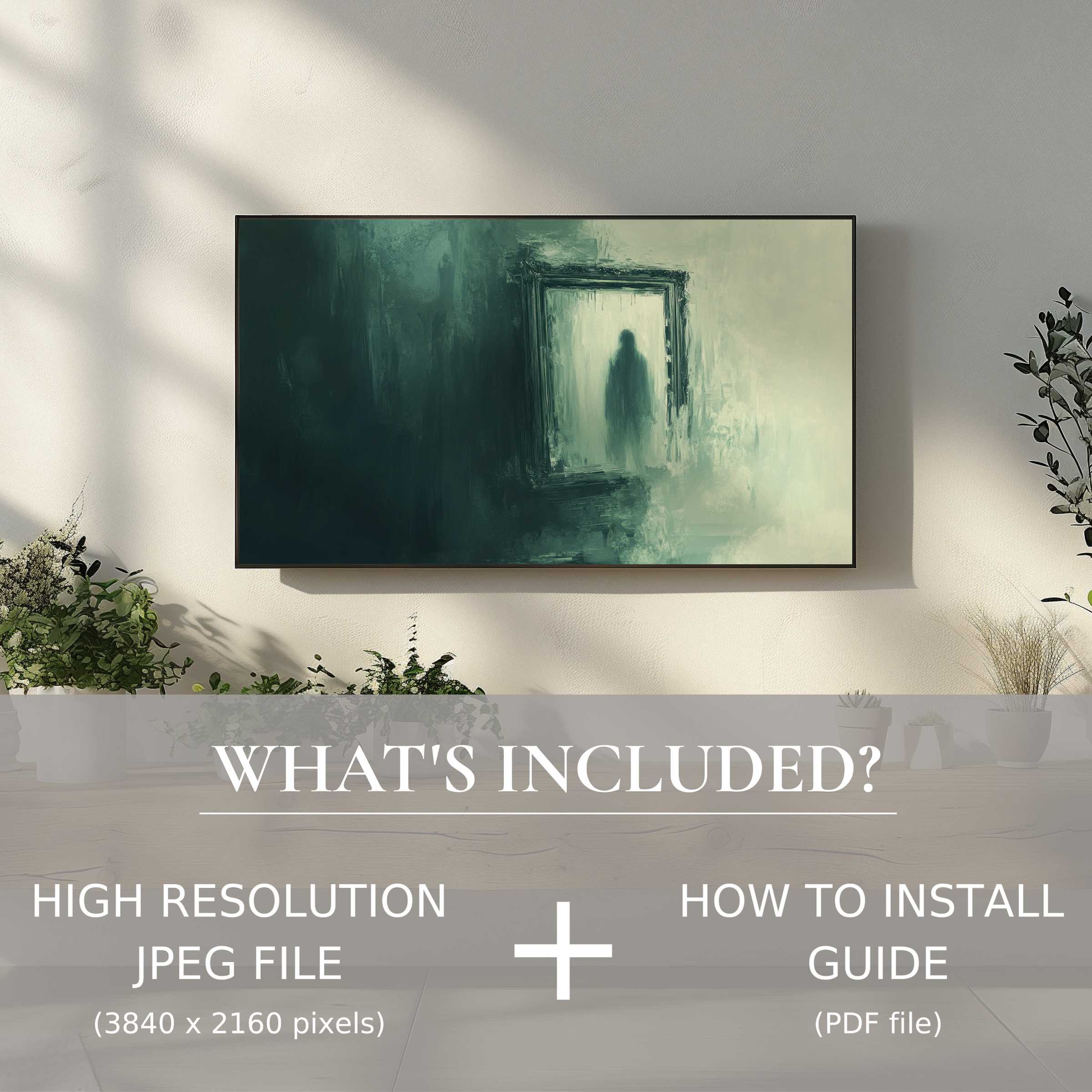 Elegant Halloween digital TV art download enhances living spaces with easy digital use in a stylish, modern setting