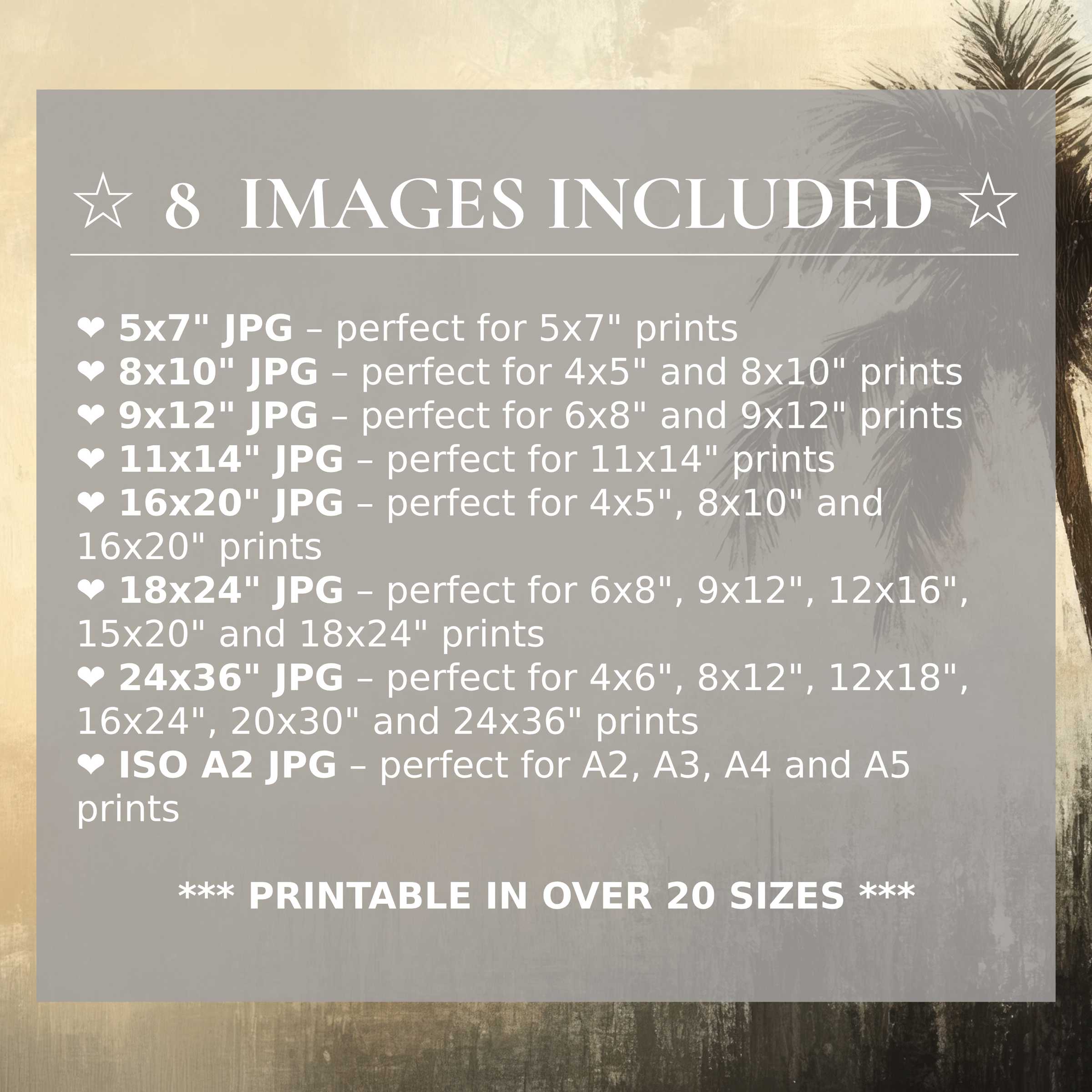 Radiant summer digital print blending warm beige and deep palm green tones, offered in 8 high-quality sizes to enrich modern interiors with versatile elegance and timeless style