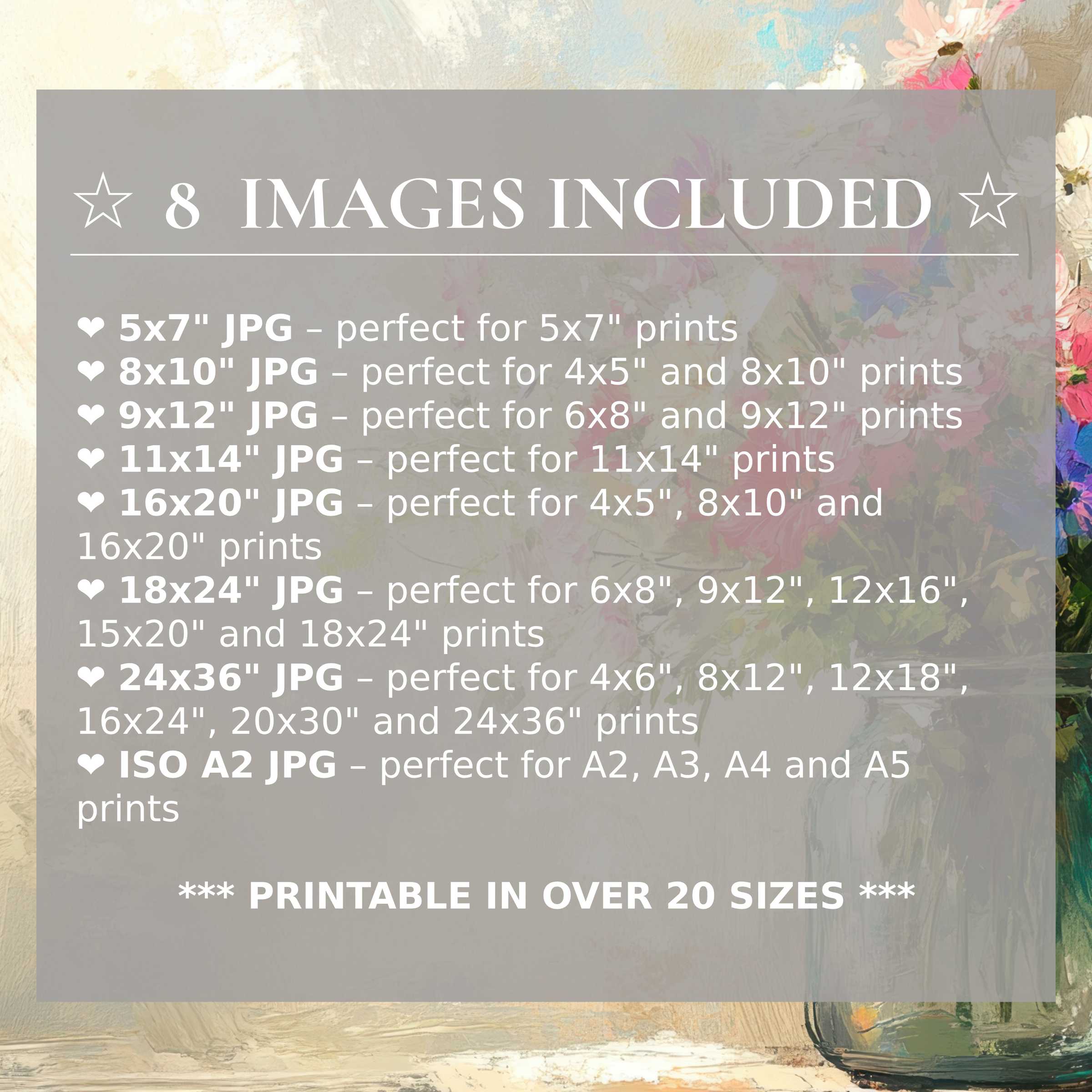 Radiant spring digital print in soft pastels and vivid florals, delivered in 8 high-quality sizes to elevate modern interiors