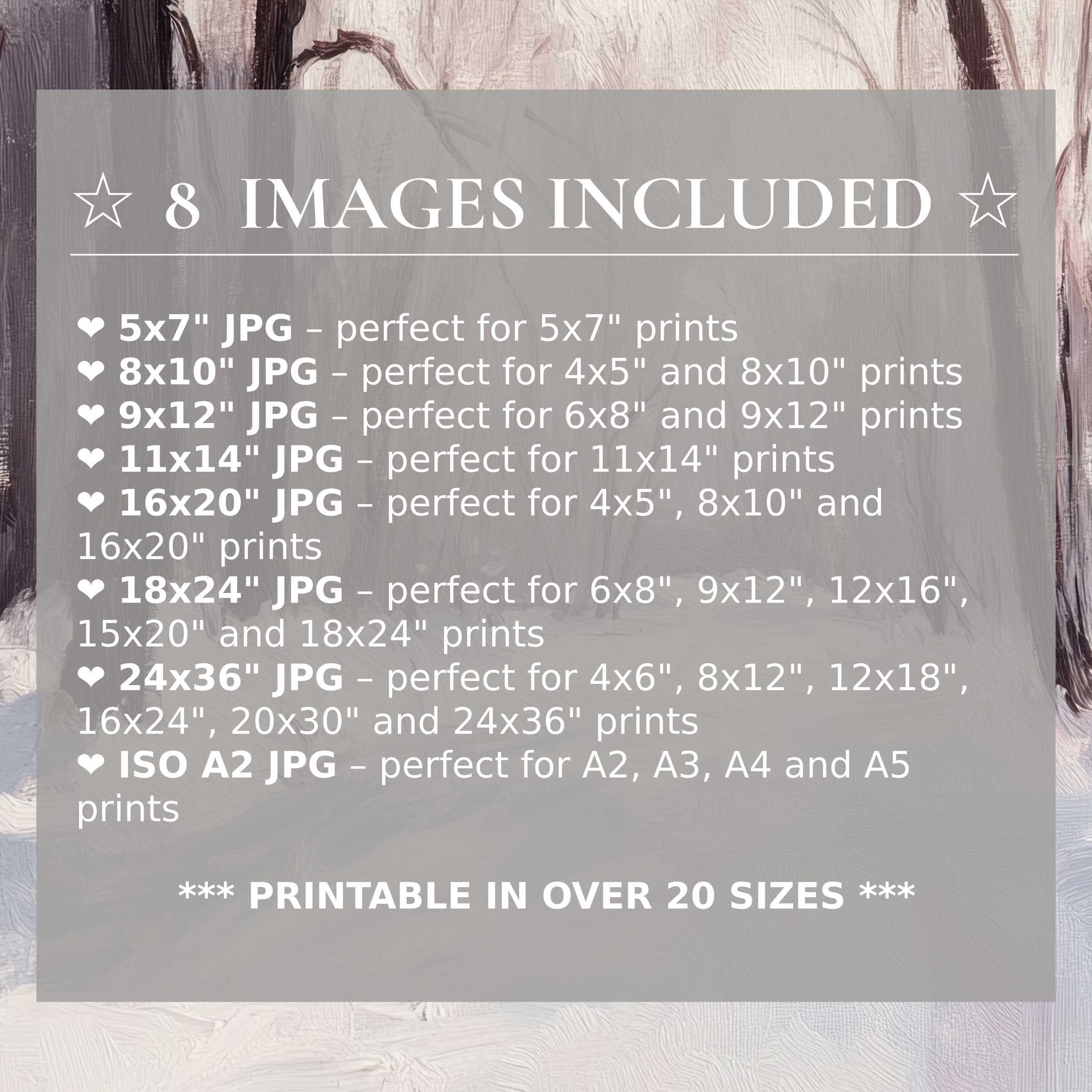 Winter digital print in serene blues and soft neutrals radiates calming elegance, elevating modern interiors with 8 high-quality sizes included