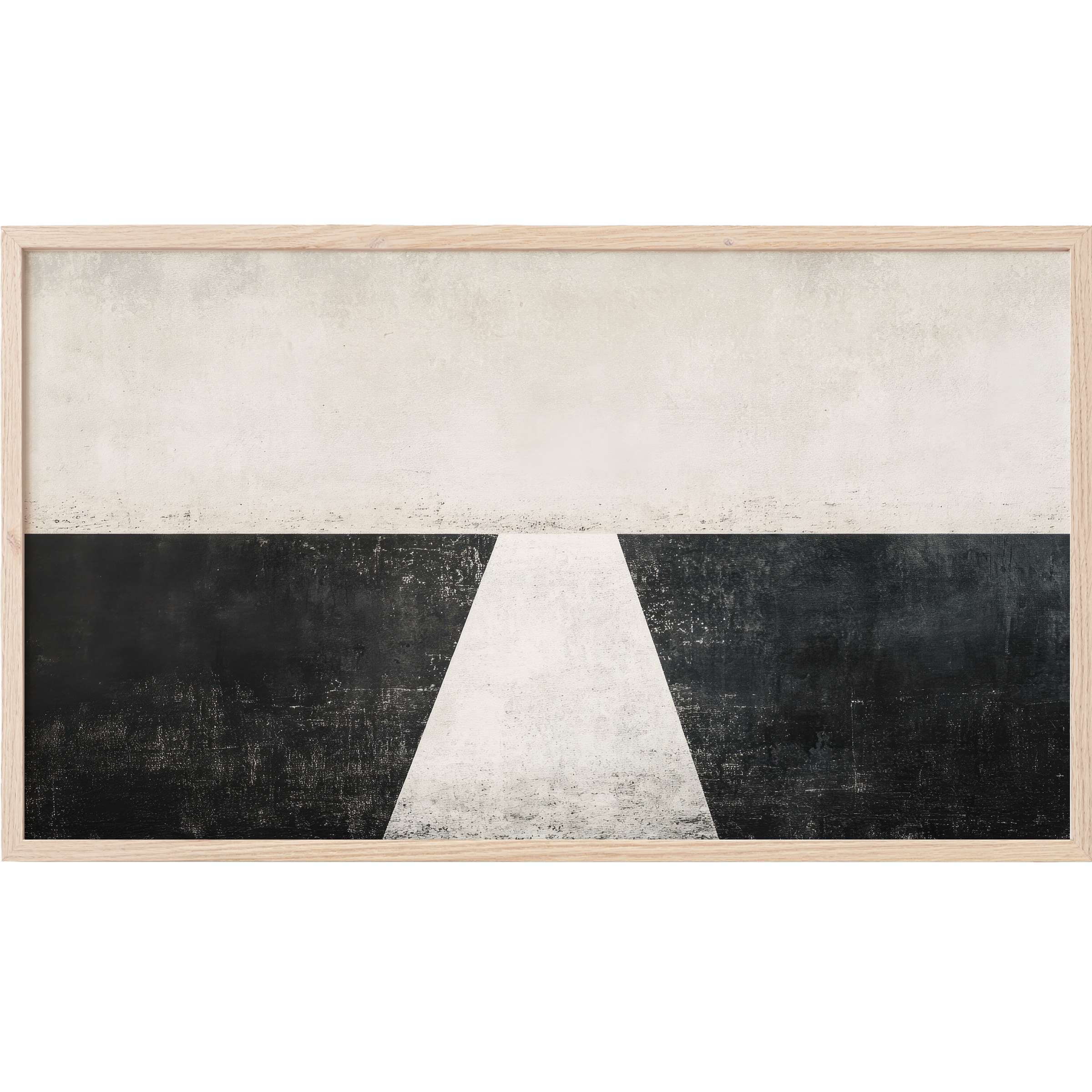 Minimalist black and white geometric design with textured surfaces, perfect modern Frame TV Art for sleek interiors