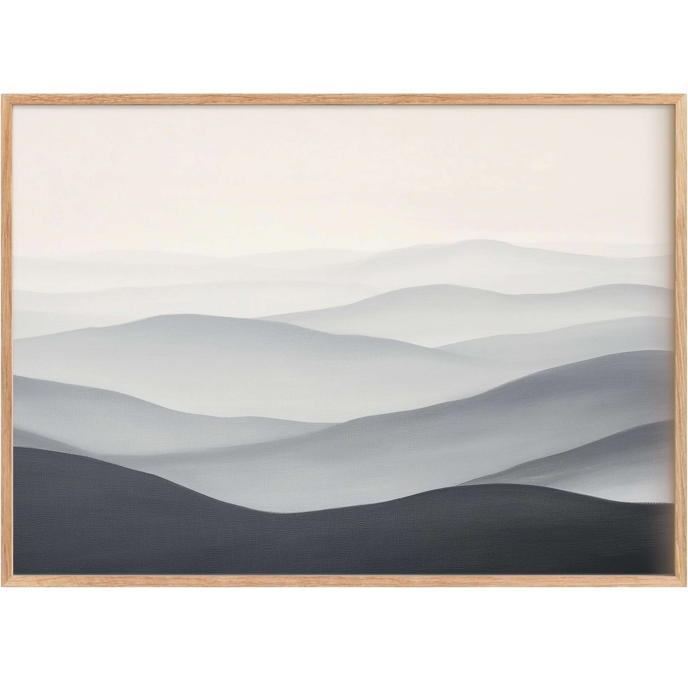 Serene layers of muted grays unfold in this neutral printable wall art, evoking calm and timeless elegance