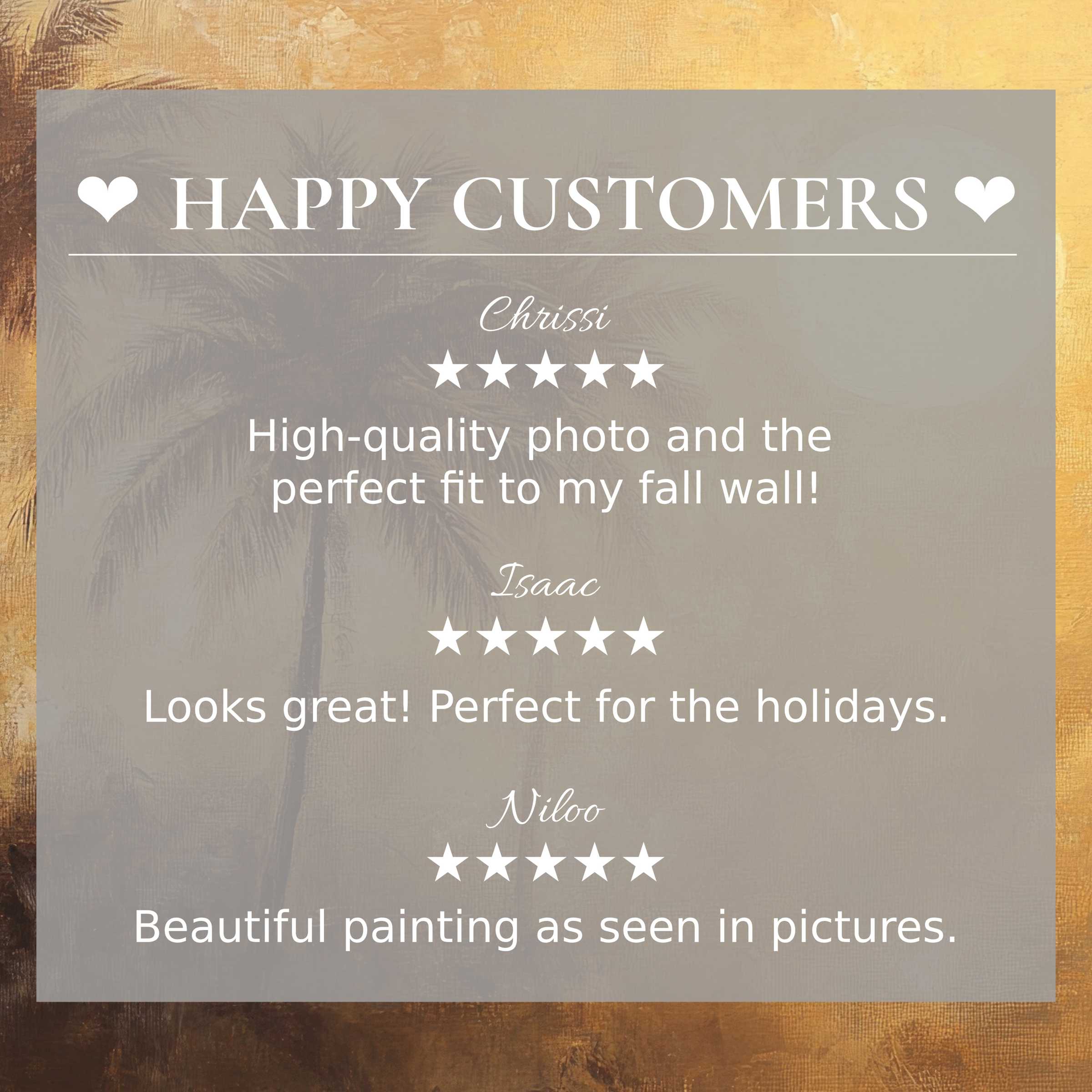 Refined summer art for Frame TV with elegant abstract sunset hues, showcasing happy customer reviews to inspire trust