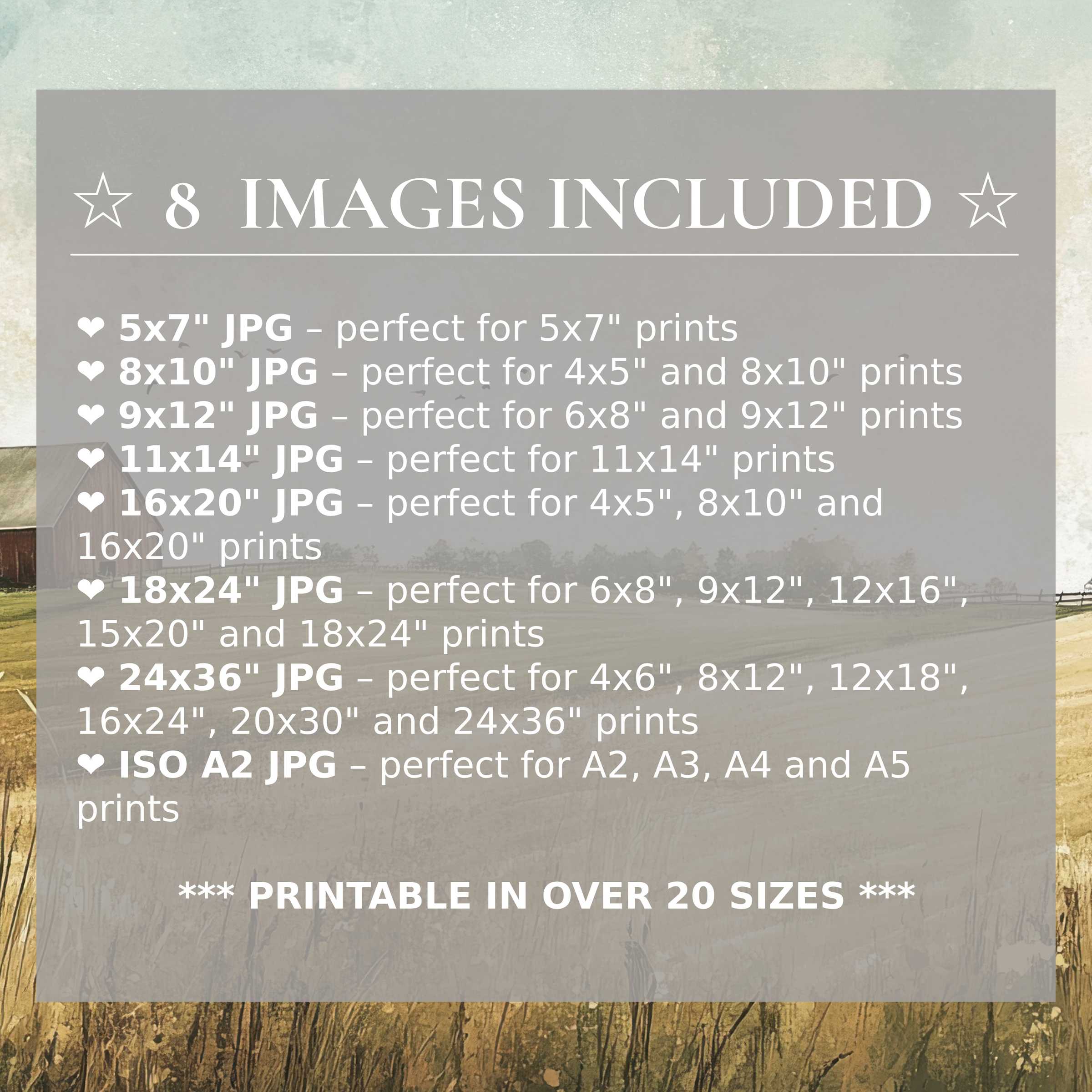 Radiant landscape digital print in serene earth tones, delivering calming sophistication and warmth for modern interiors; includes 8 high-quality sizes in one download