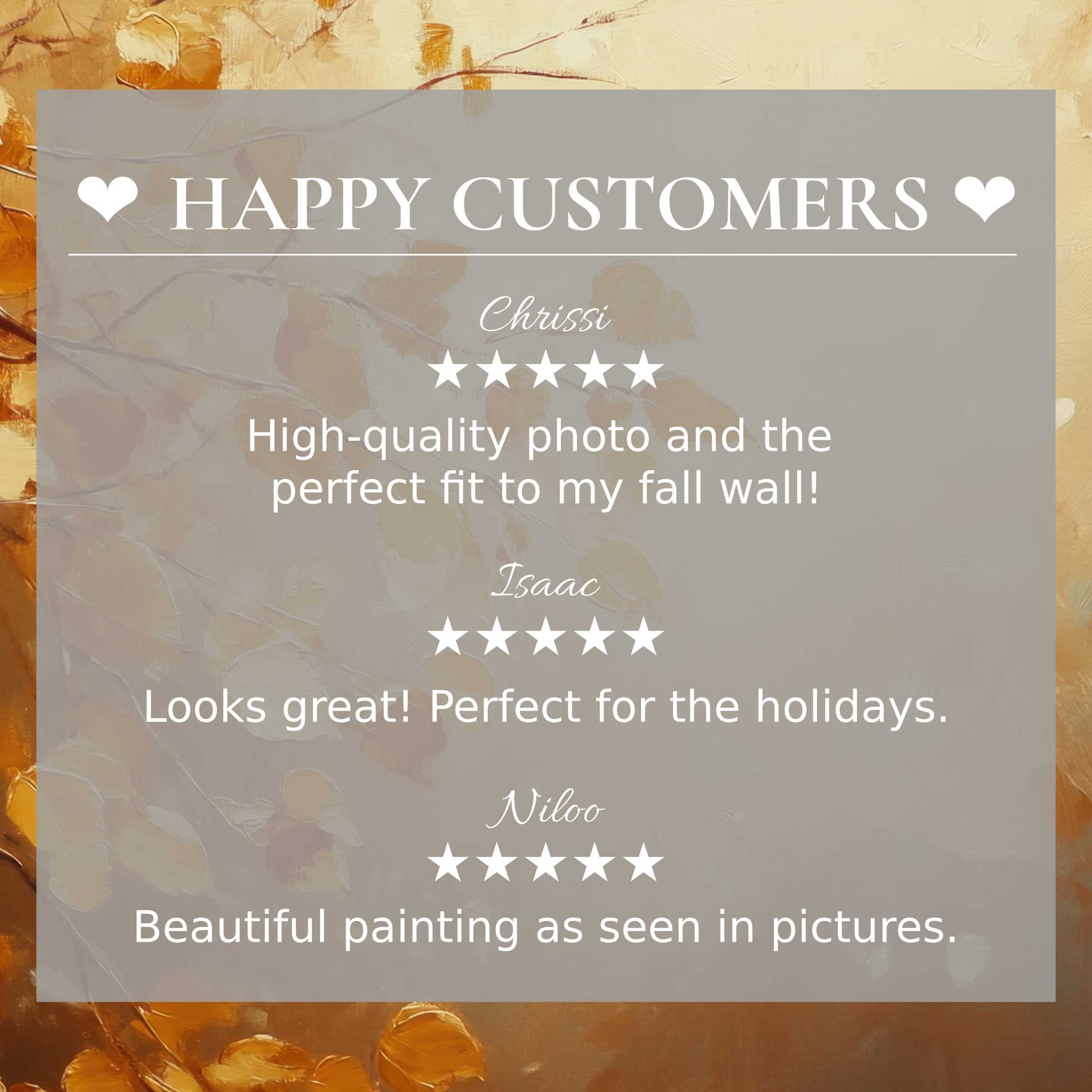 Elegant fall art for Frame TV with abstract sunset hues and happy customer reviews that inspire trust and style