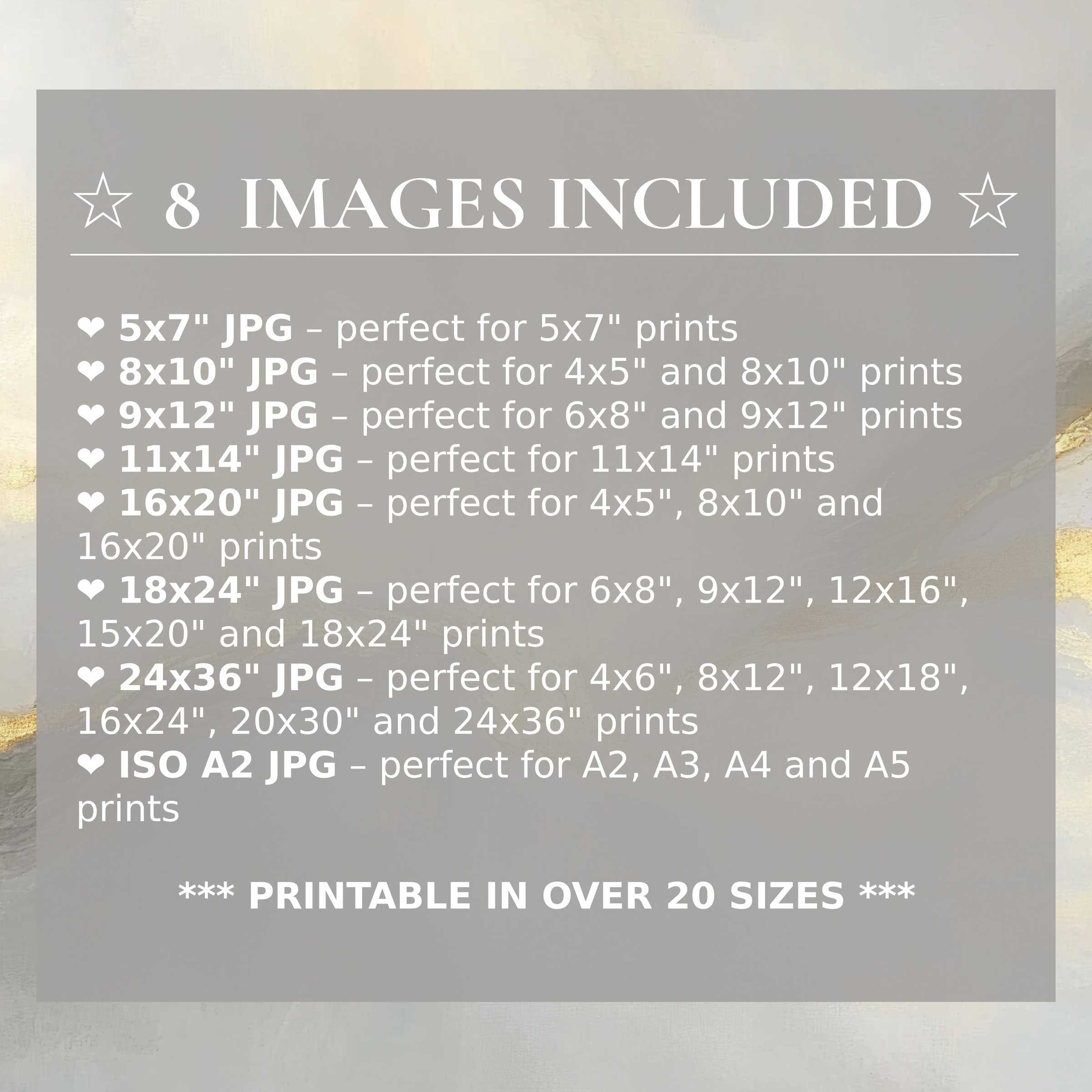 Radiant abstract digital print in soft neutrals with gold accents, delivered in 8 high-quality sizes to elevate modern interiors