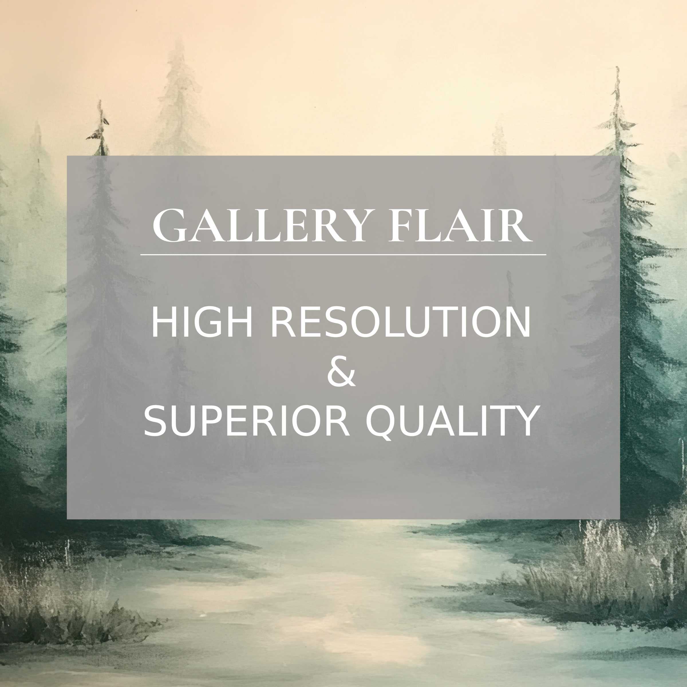 Elegant misty forest scene with refined brushwork and clarity in a high-resolution tree Frame TV picture