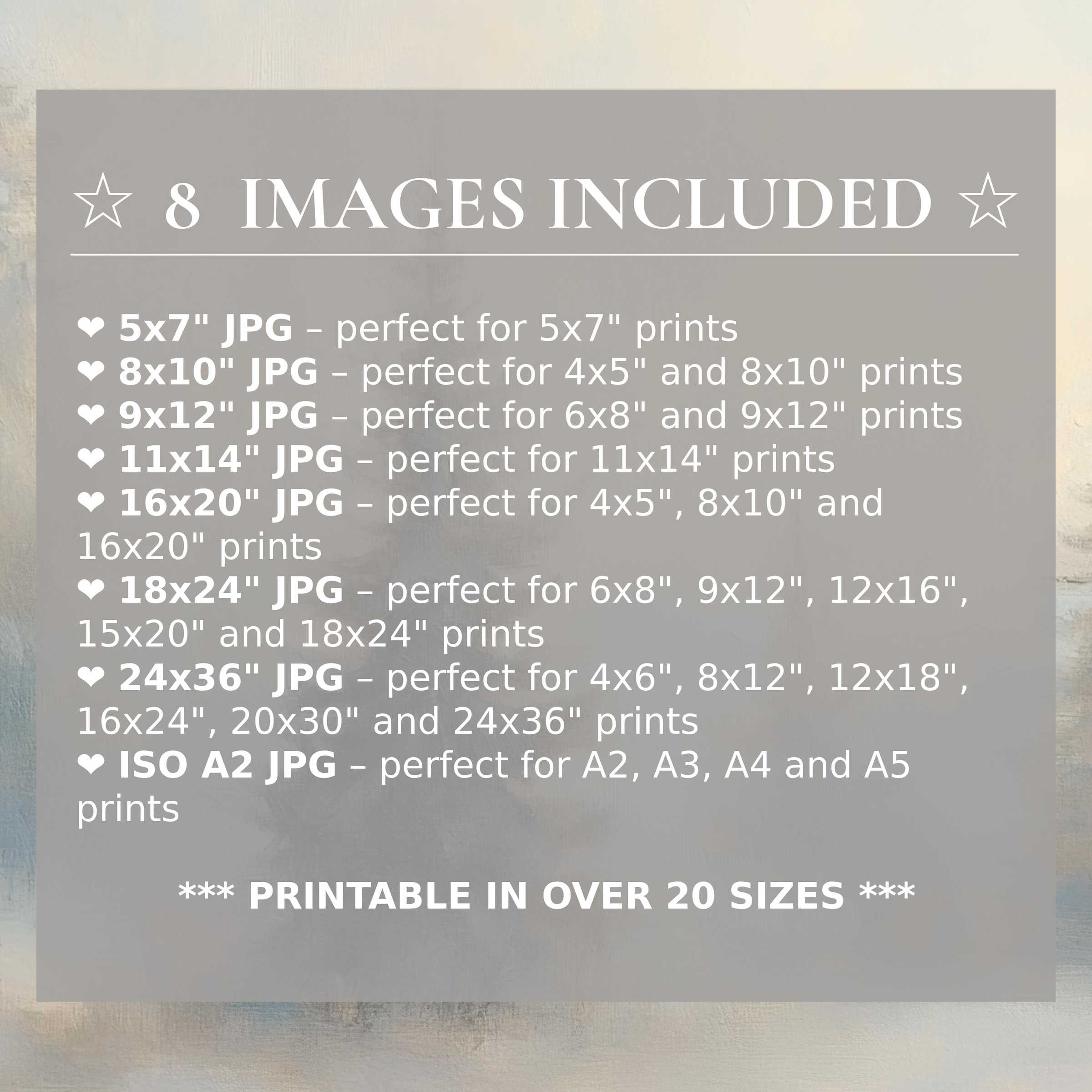 Landscape digital print radiates calming blues and warm neutrals, elevating modern interiors with style, beauty, and 8 high-quality sizes included for versatile decor