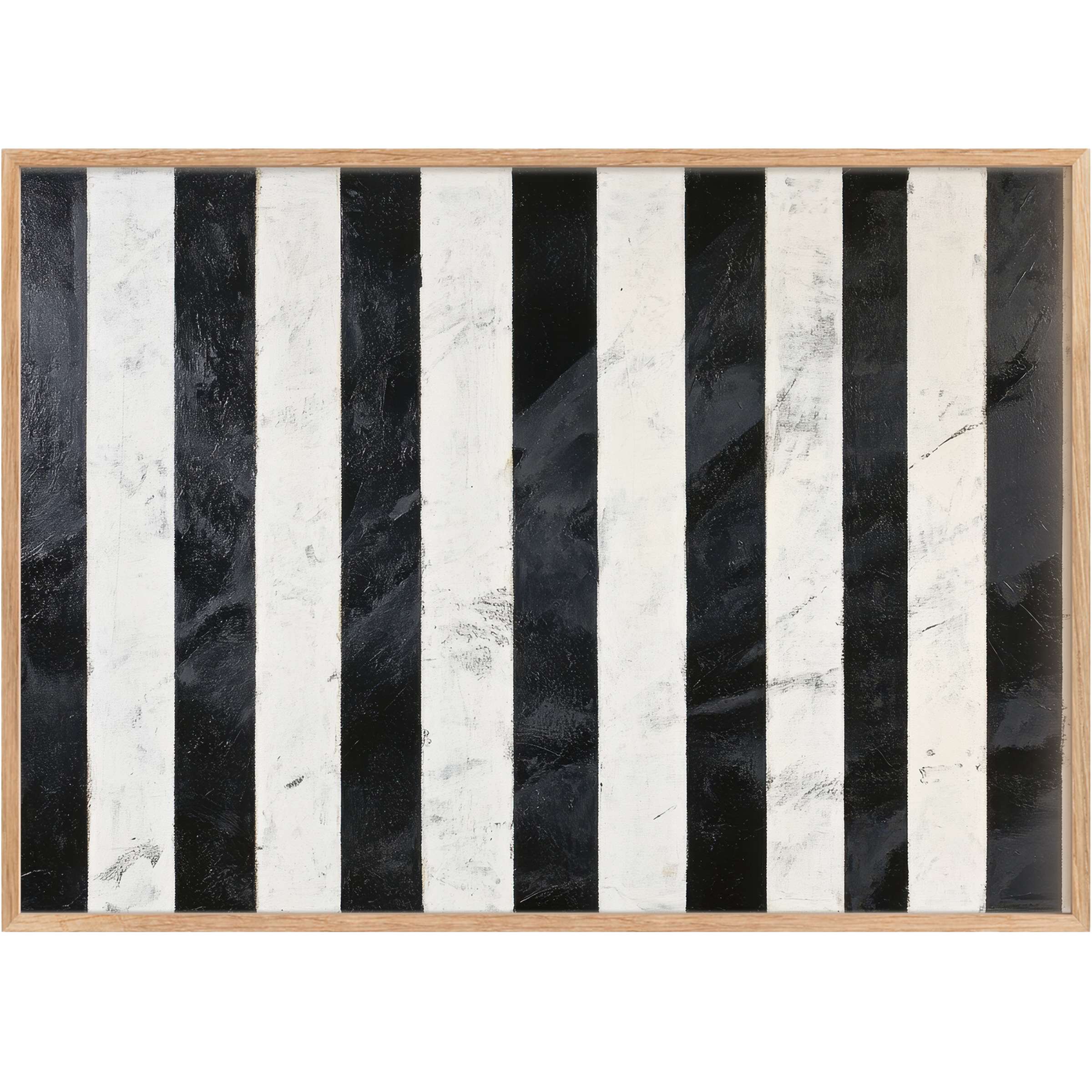 Bold contrast meets timeless elegance in this neutral printable wall art, where crisp black and soft white stripes create a striking, modern ambiance