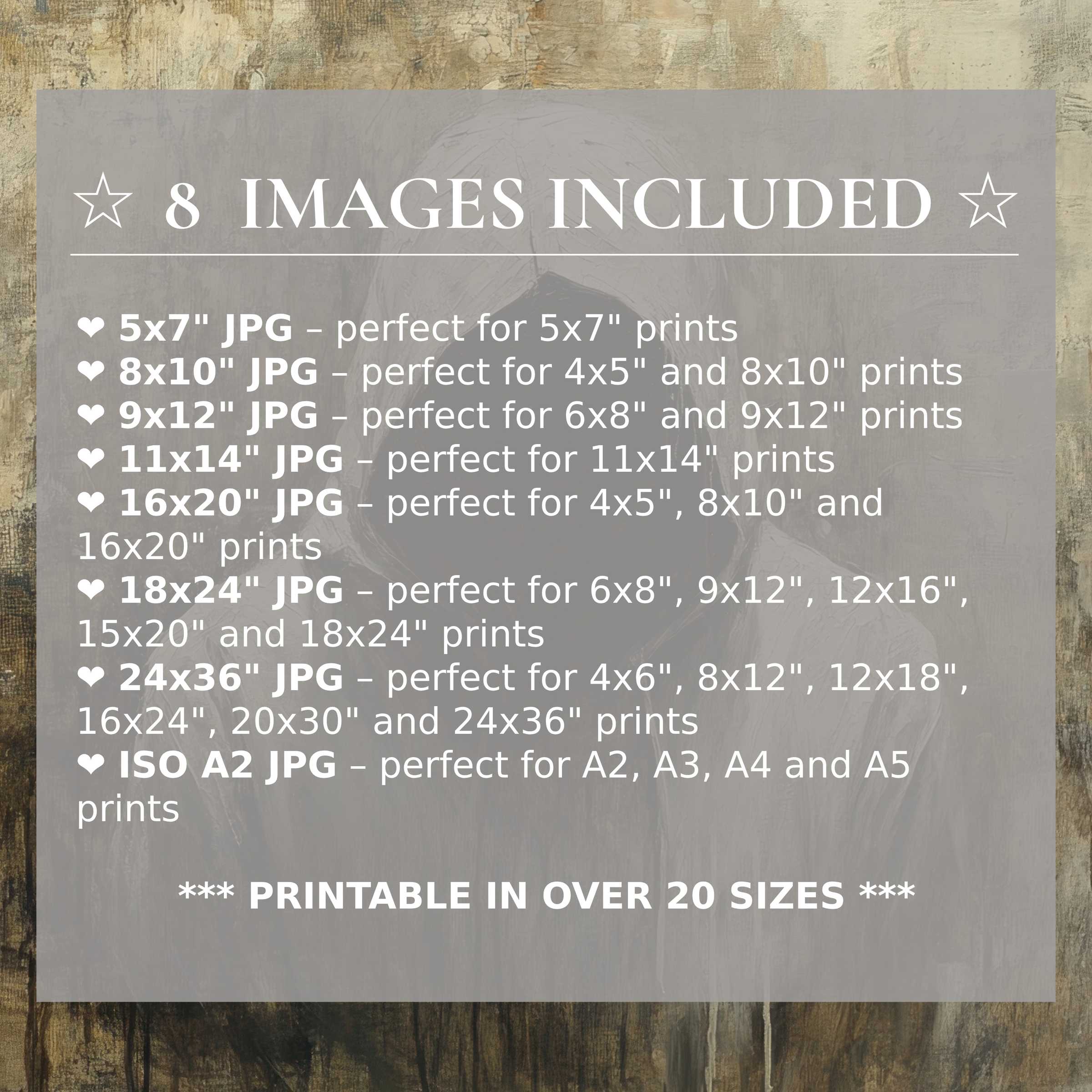 Halloween digital print in radiant amber and muted gray tones, includes 8 high-quality sizes, elevating modern interiors with versatile style