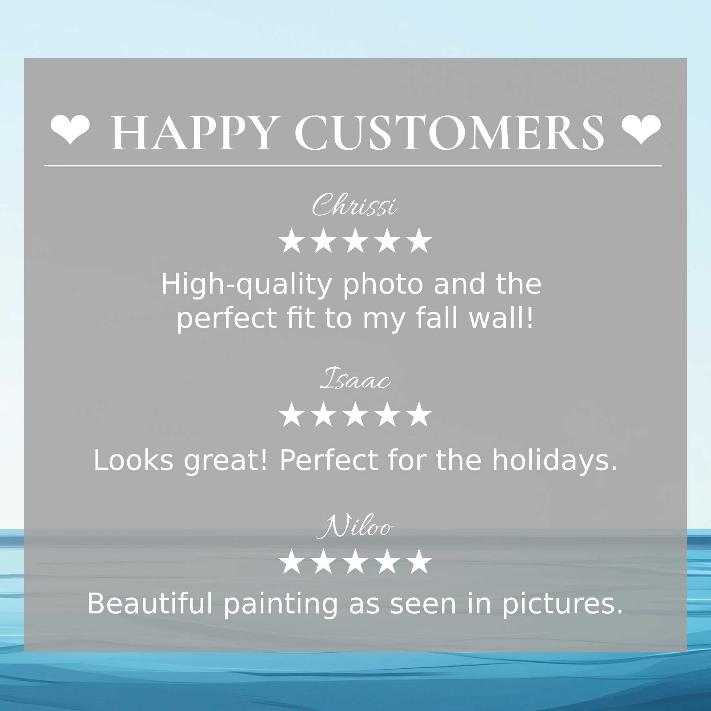 Modern art for Frame TV with abstract sunset hues, showcasing happy customer reviews that inspire trust and elegance