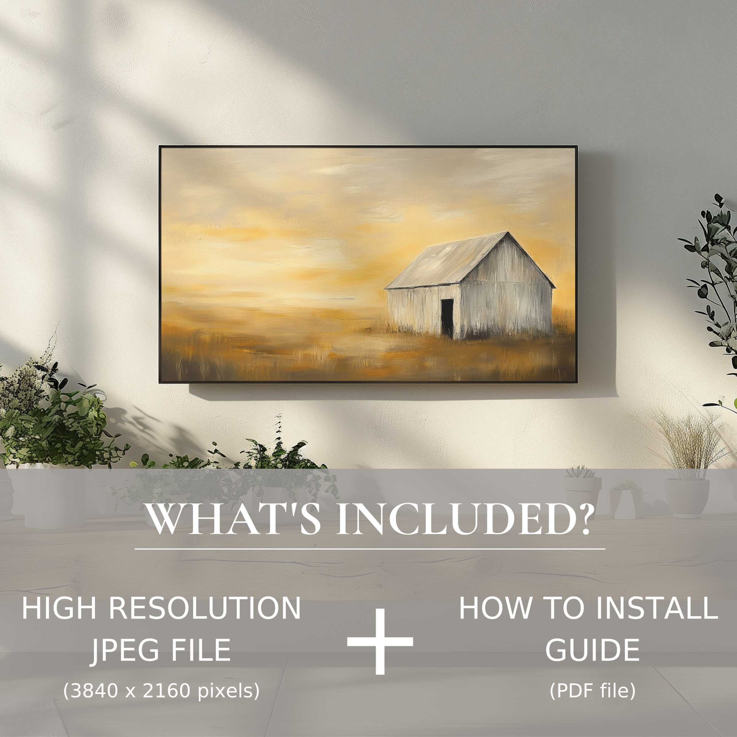 Elegant summer digital TV art download enhancing your space with easy digital use and serene modern charm
