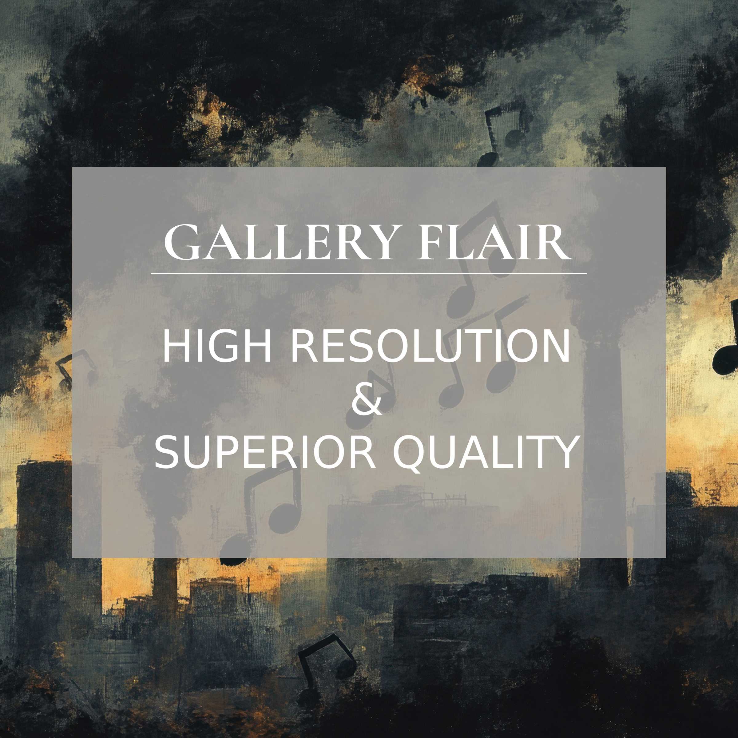 Moody street art printable art blending urban dusk with musical notes, crafted in rich texture to elevate modern decor