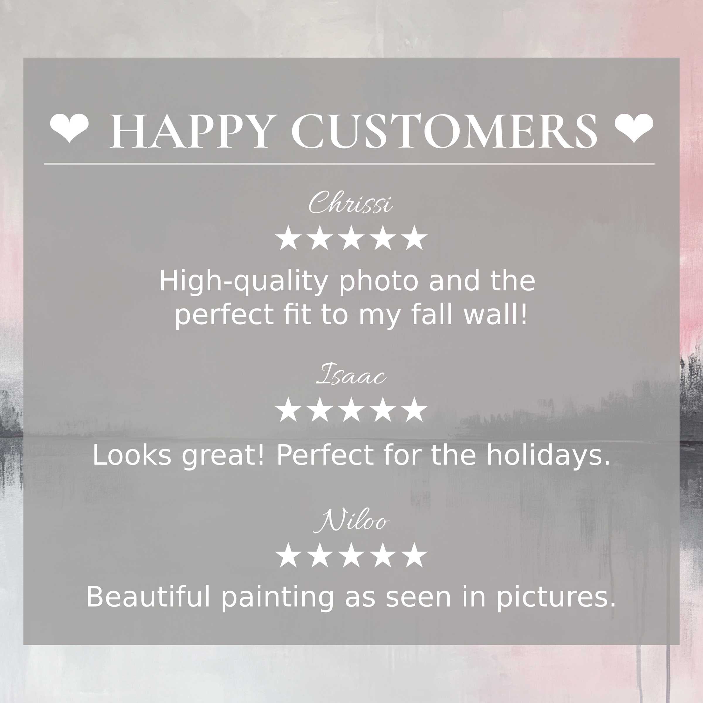 Abstract art for Frame TV with soft sunset hues; happy customer reviews enhance trust and showcase elegant home decor