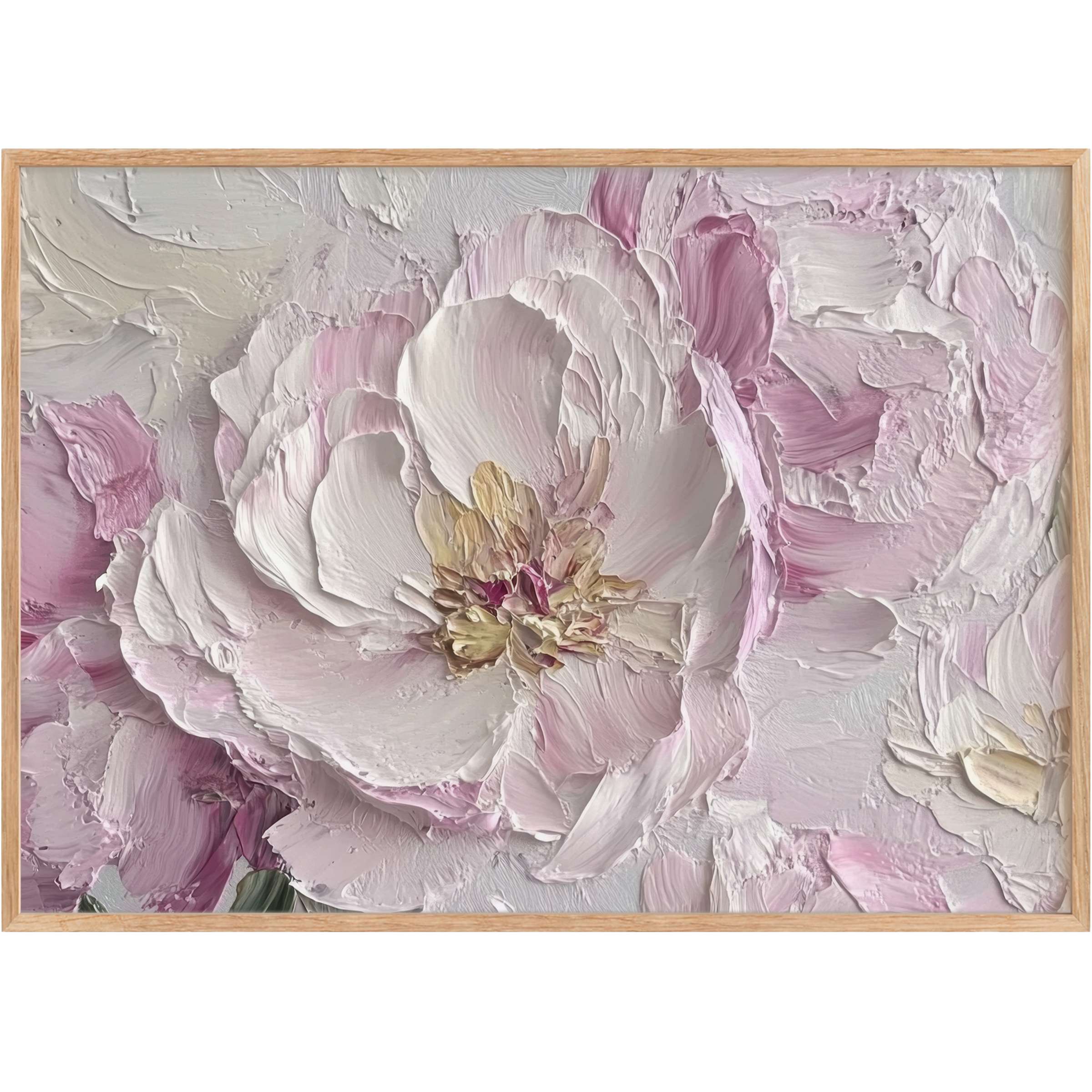 Spring printable wall art featuring a lush, textured bloom in soft blush and cream, evoking a serene, elegant ambiance