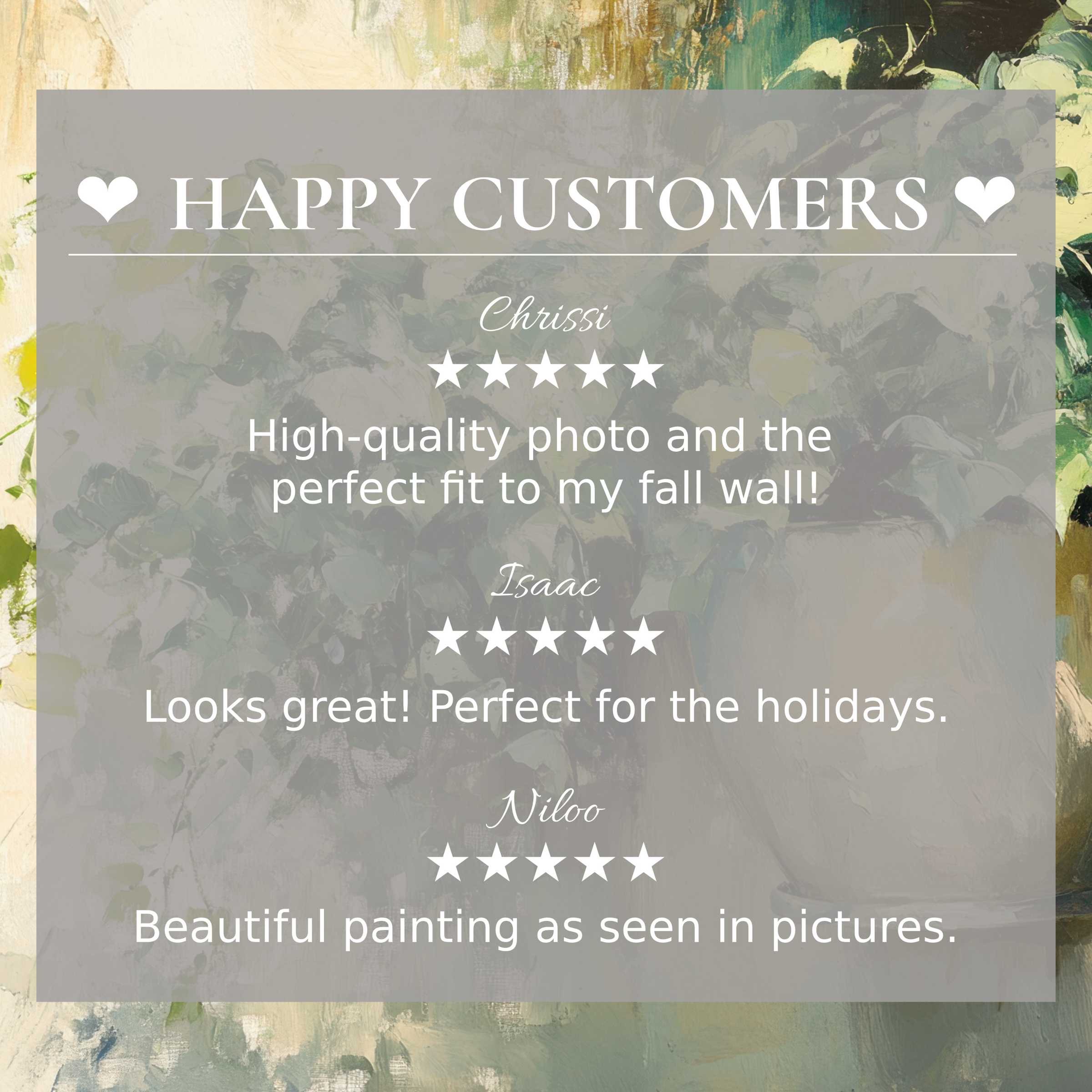 Elegant botanical art for Frame TV with lush green hues, trusted by happy customers via positive reviews