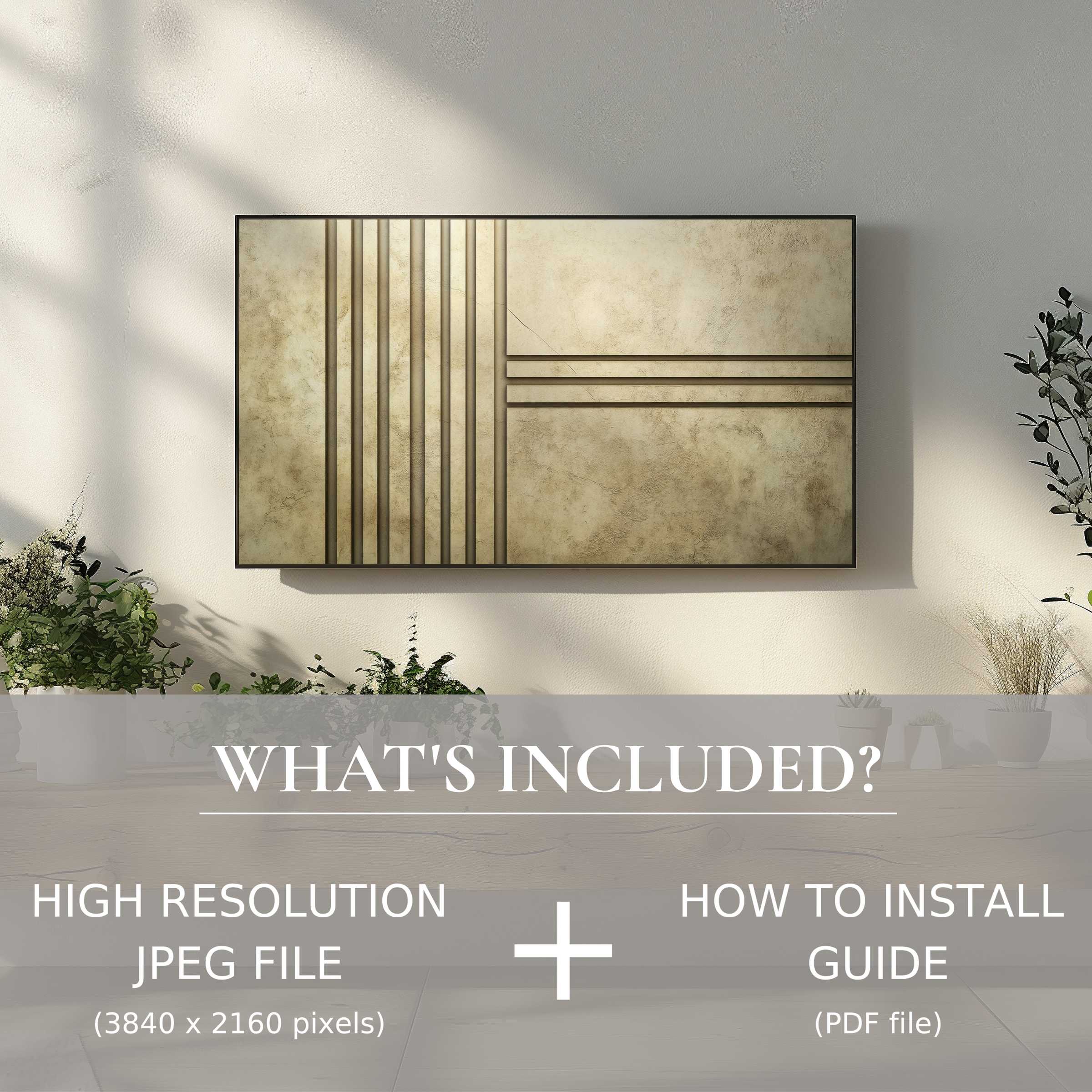 Elegant abstract digital TV art download enhances modern living spaces with easy digital use and sophisticated design