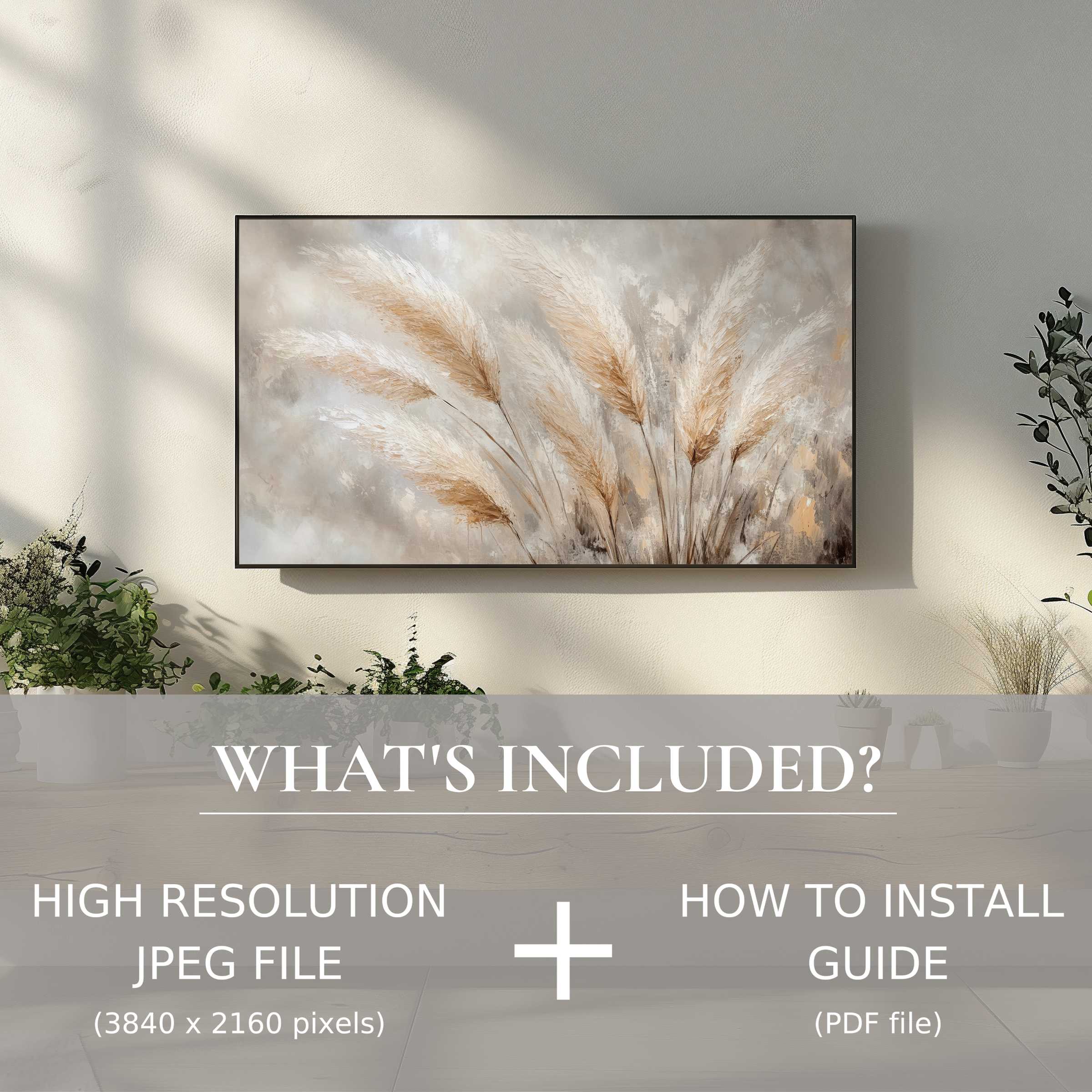 Elegant boho digital TV art download enhances your living space with easy digital use and stylish, high-res nature-inspired design