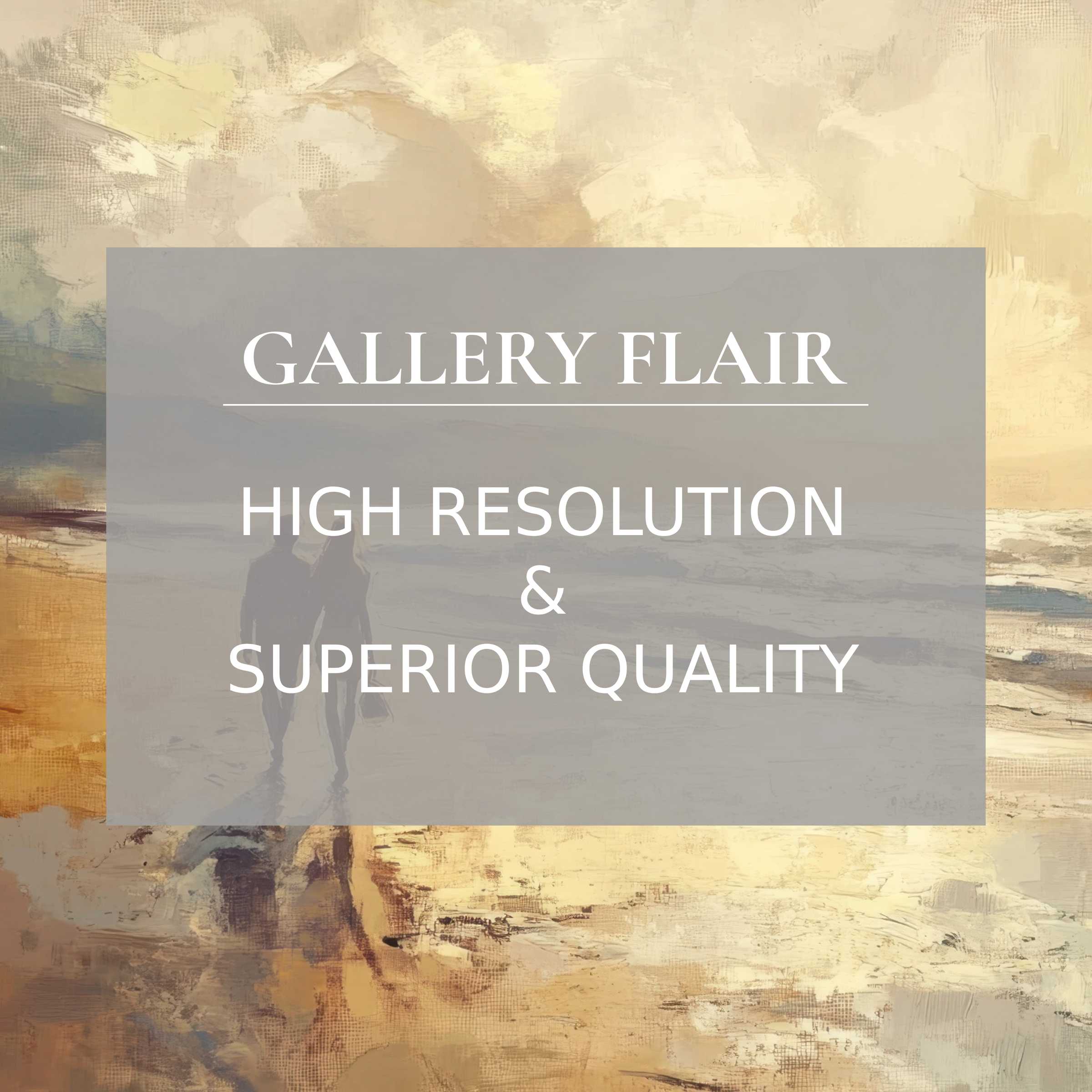 Calming beach printable art capturing a tender sunset stroll in exquisite high-resolution detail, enhancing modern interiors with serene coastal elegance