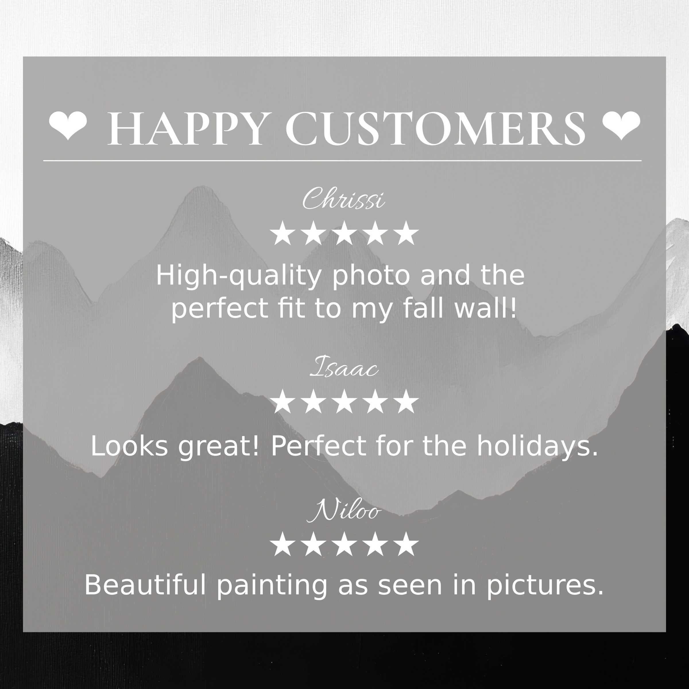 Modern art for Frame TV with abstract mountain hues, trusted by happy customer reviews and refined elegance displayed