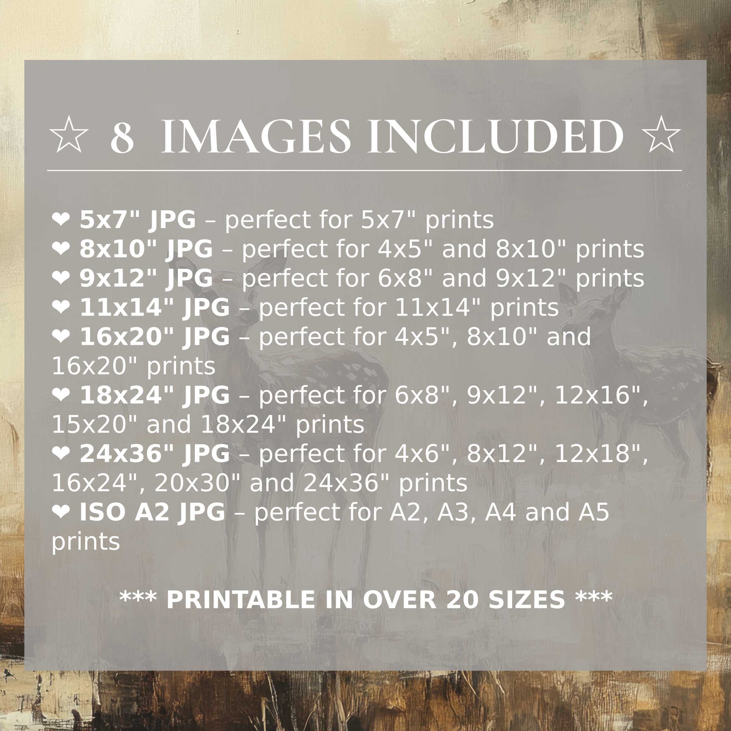 Vintage digital print radiates calming earth tones and muted neutrals, elevating modern interiors with style and trust Includes 8 high-quality sizes for versatile, sophisticated décor