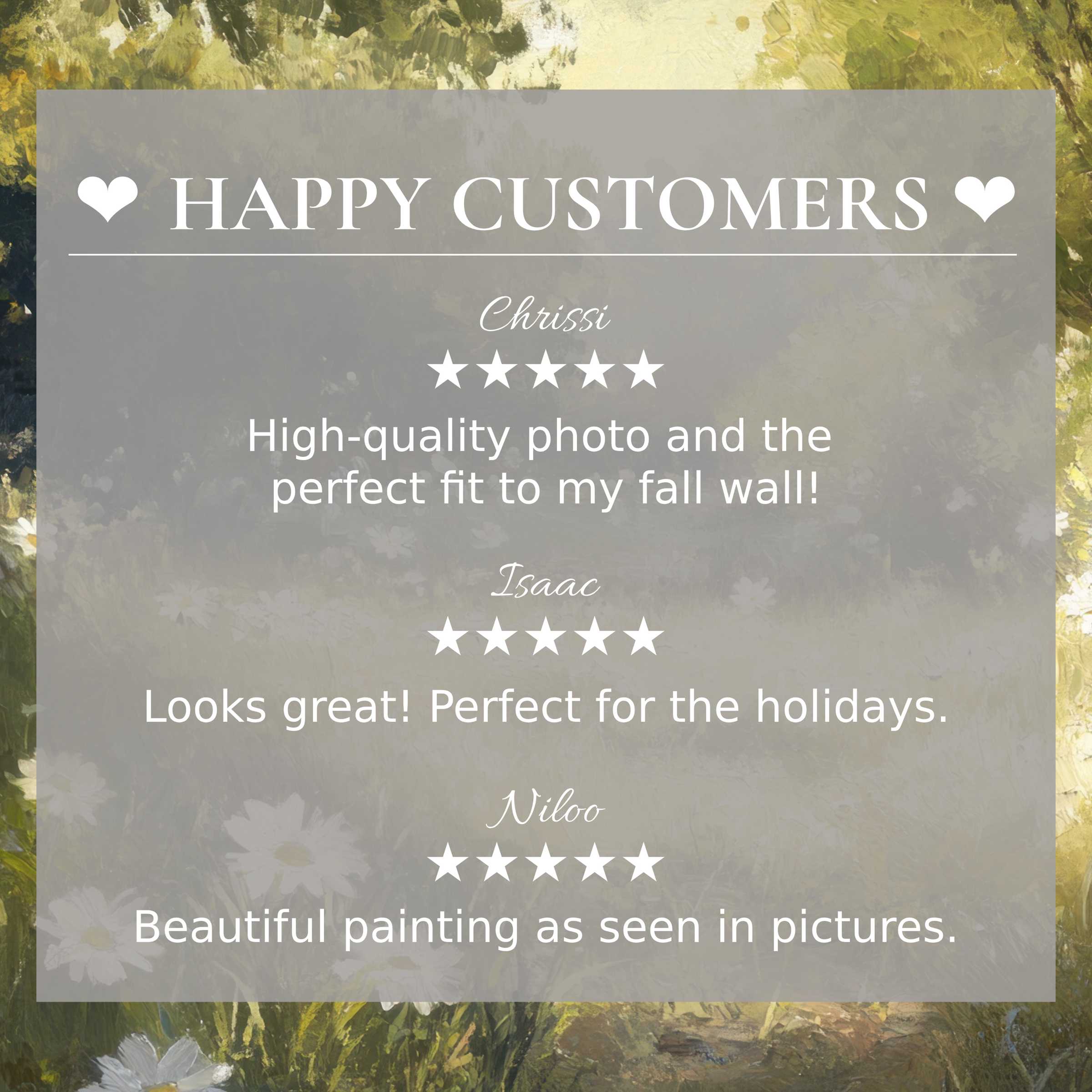 Refined, elegant layout with lush green and white floral art highlights summer art for Frame TV and happy customer reviews
