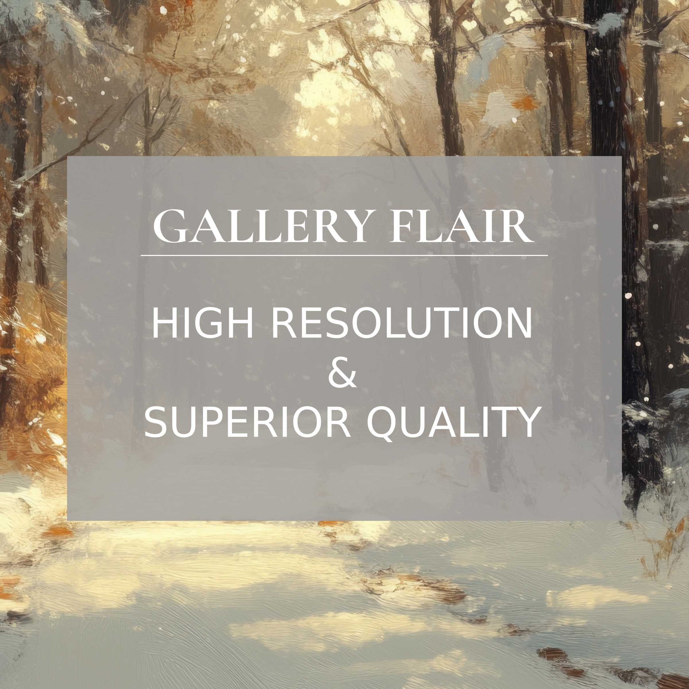 Winter printable art capturing a serene snow-dusted forest path, enriching modern spaces with refined, high-resolution elegance