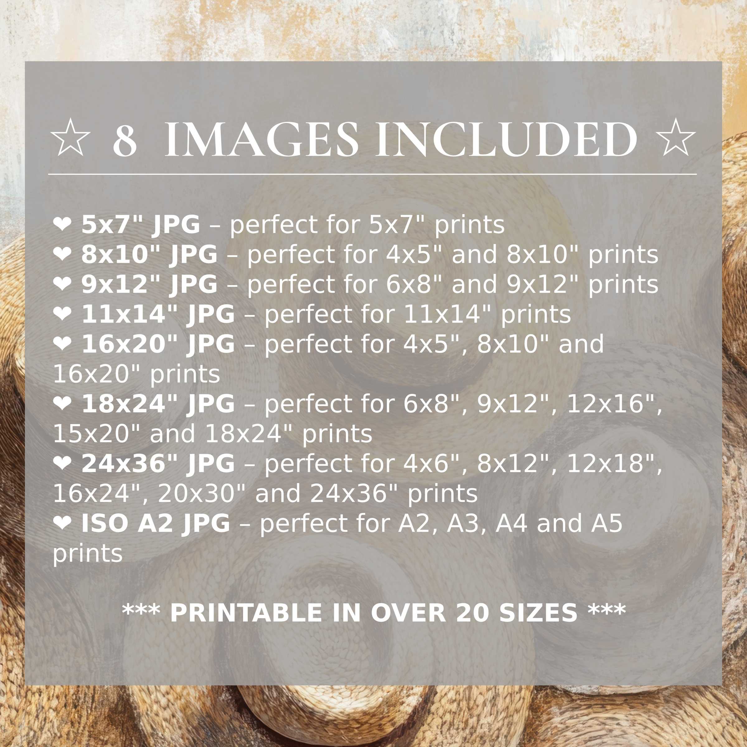 Radiant boho digital print in warm tans and soft creams, elevating modern interiors with timeless style; includes 8 high-quality sizes