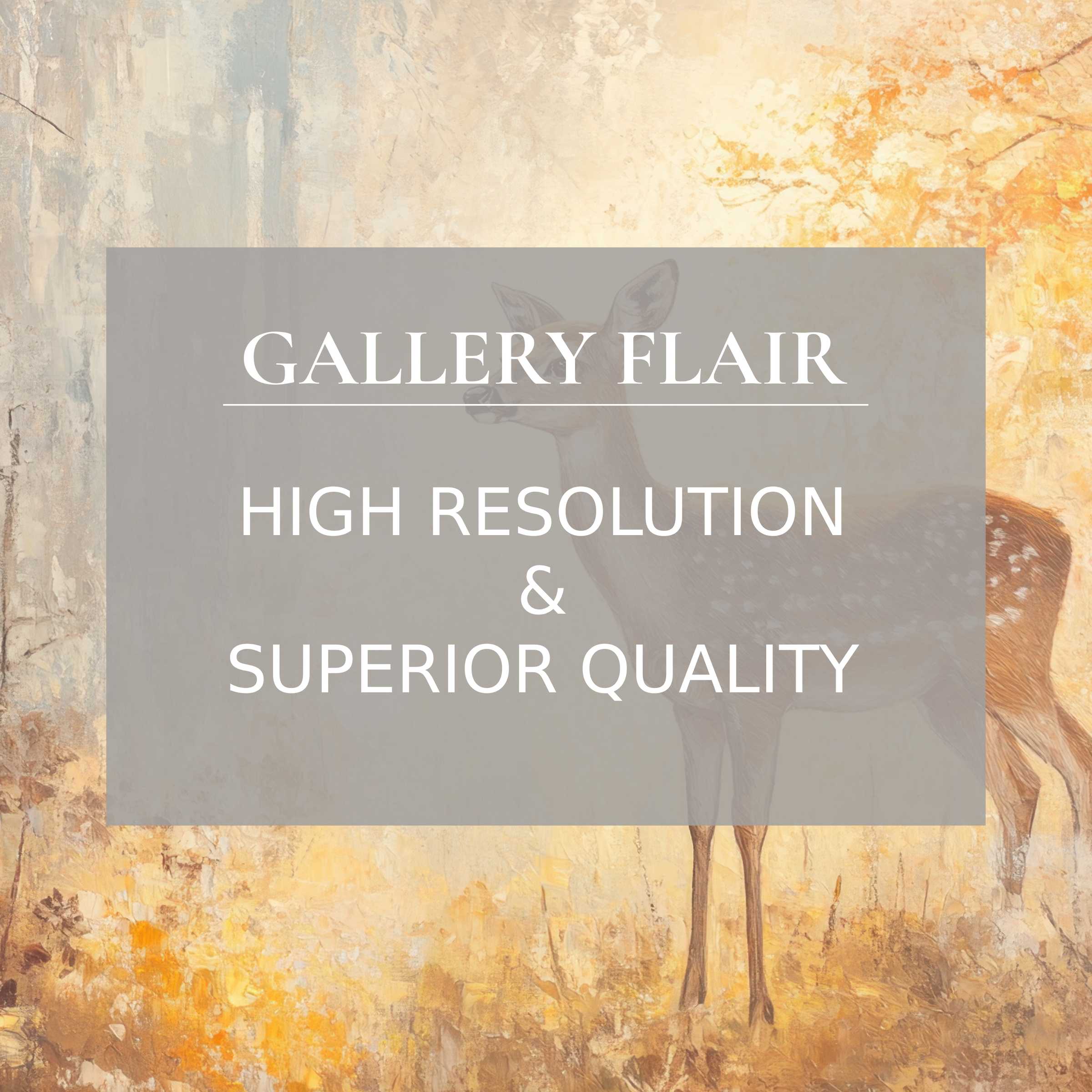Elegant fall printable art featuring a serene deer amid radiant autumn hues, enriching modern interiors with premium texture and warmth