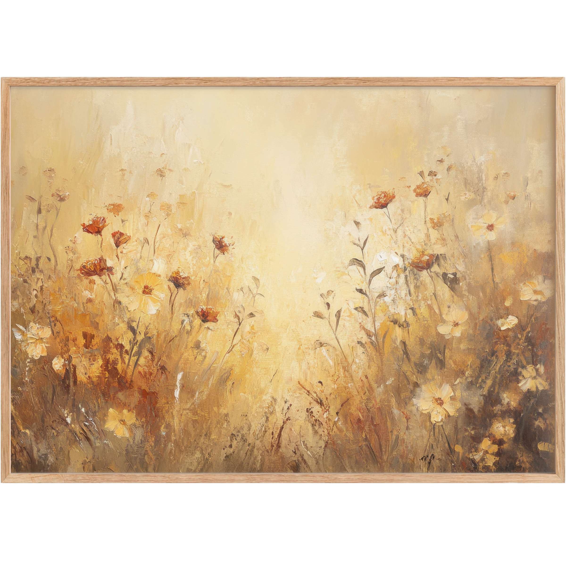 Warm, radiant fall printable wall art featuring soft amber and burnt orange blooms, evoking cozy, elegant autumn serenity