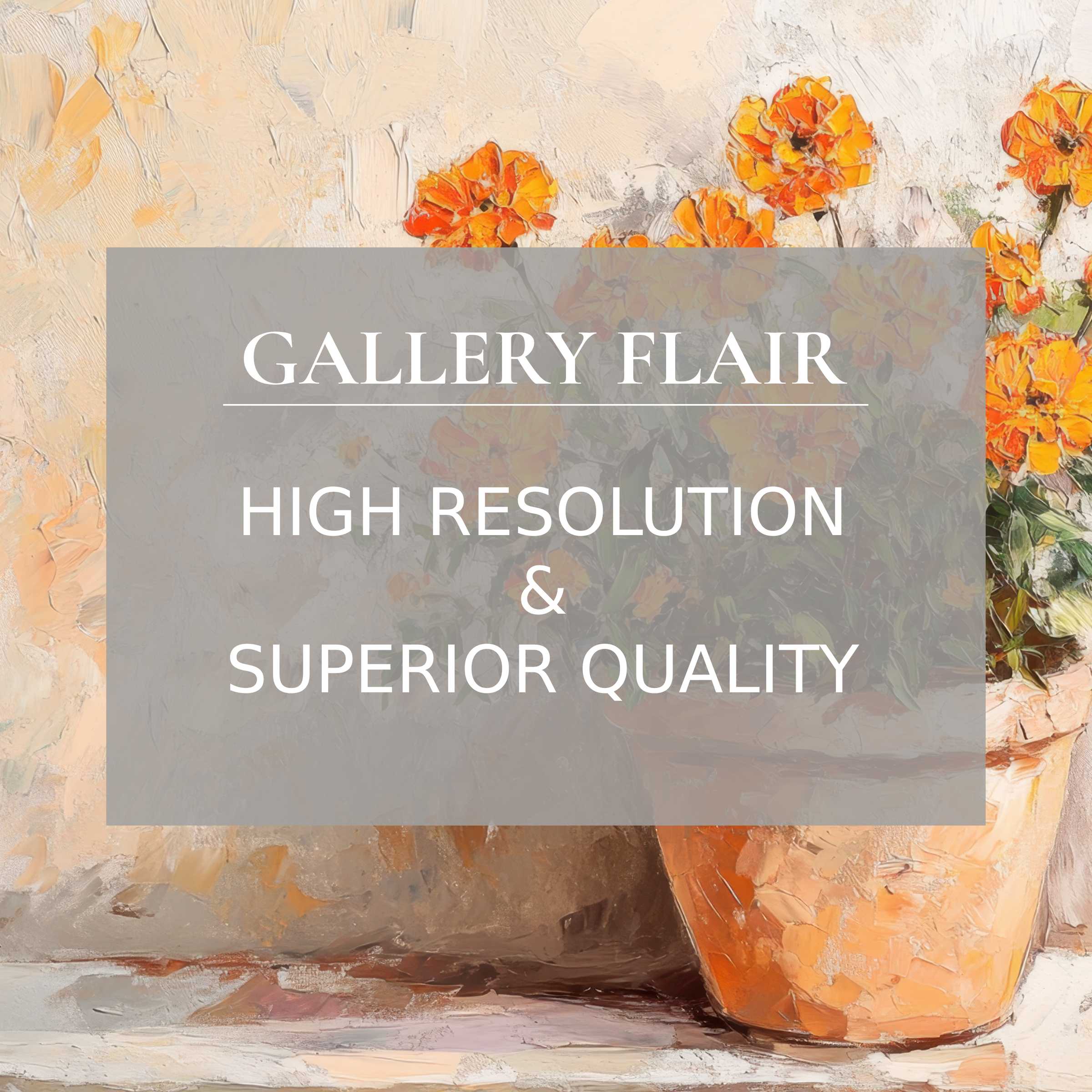Vibrant botanical printable art with textured orange blooms, radiating warmth and elegance to elevate modern living spaces
