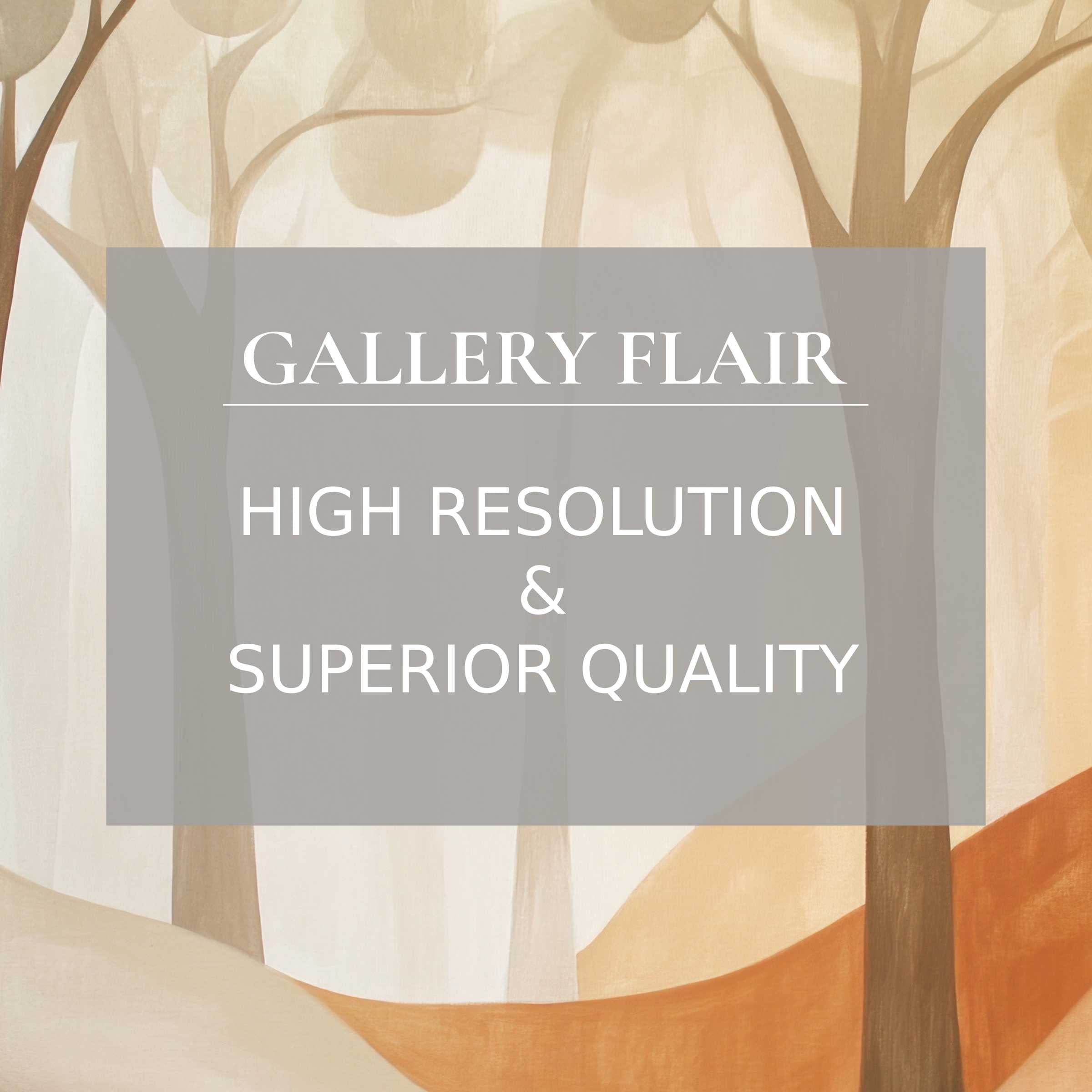 Modern printable art featuring a serene forest in warm earth tones, enhancing stylish interiors with elegant, high-resolution detail