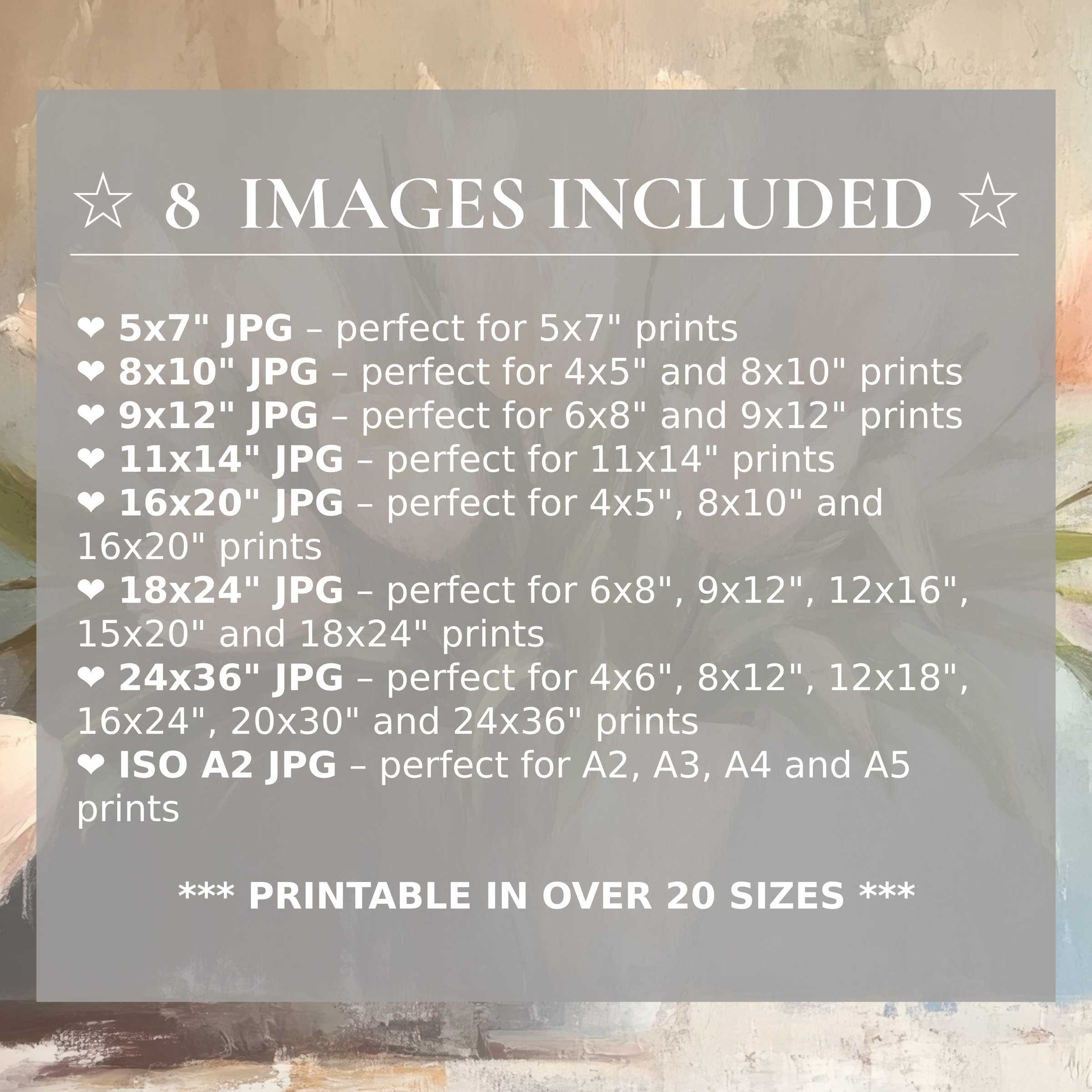 Spring digital print radiating soft blush, sage, and cream tones-eight high-quality sizes included to elevate modern interiors with timeless style