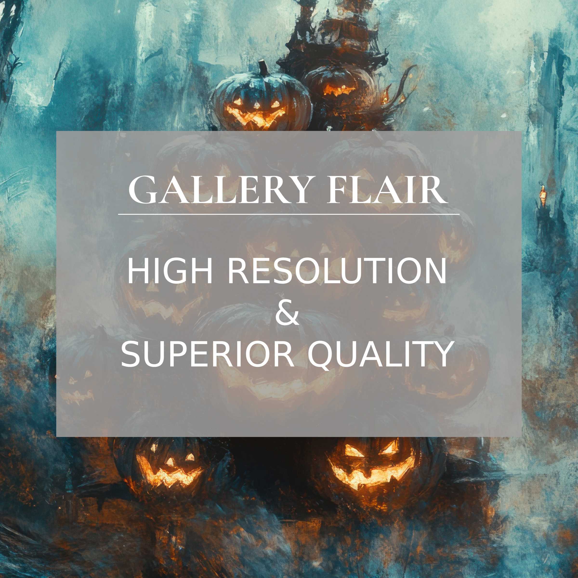 Elegant high-resolution halloween Frame TV picture featuring vivid, detailed jack-o'-lanterns with atmospheric clarity