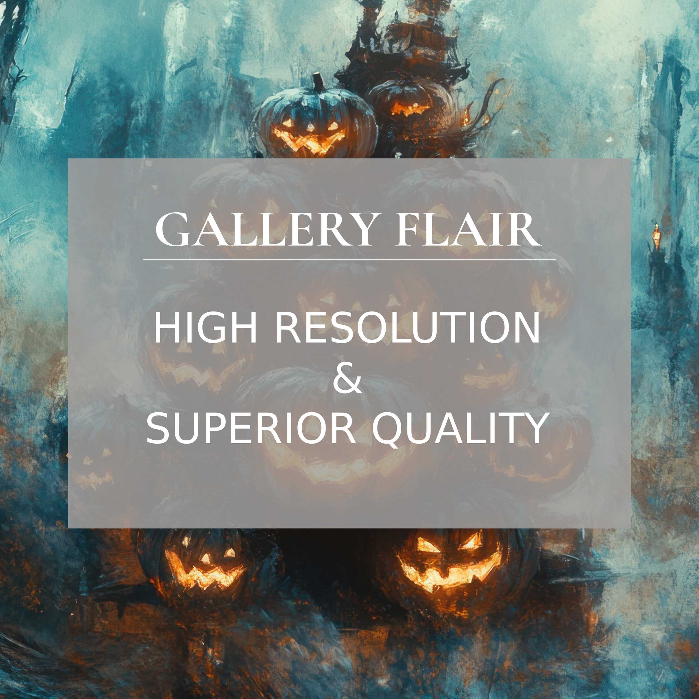 Hauntingly elegant Halloween printable art featuring glowing jack-o’-lanterns in a moody, textured palette, perfect for sophisticated seasonal decor