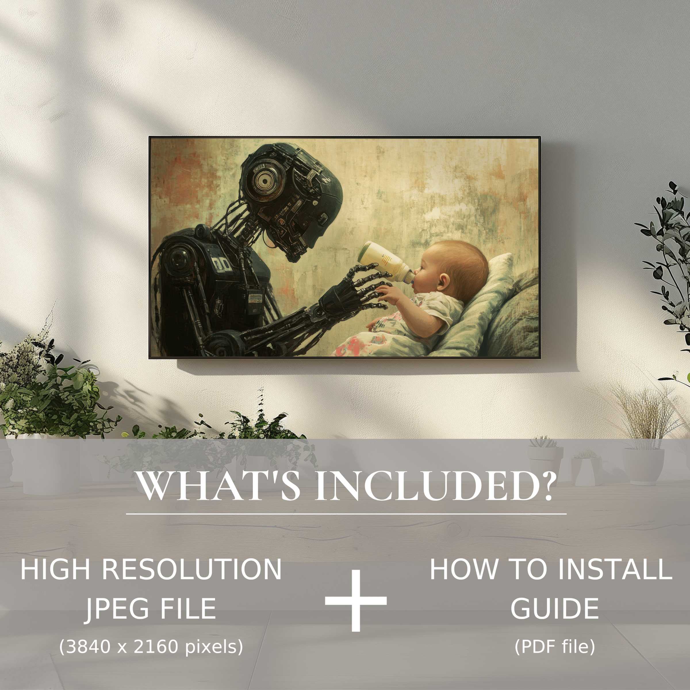 Street art digital TV art download elevates your space with ease - modern, warm, and effortlessly stylish ambiance