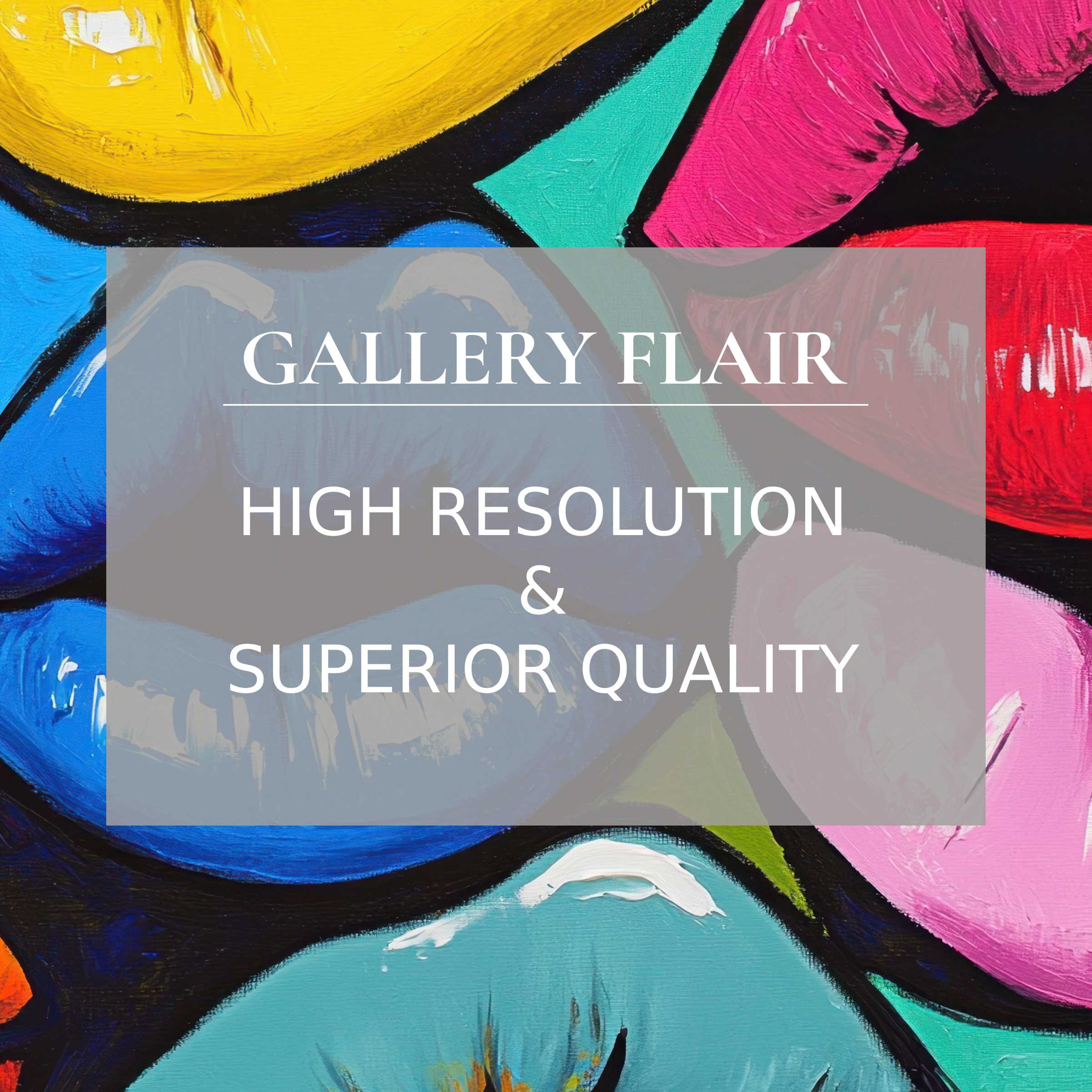 Vivid, high-resolution pop art Frame TV picture showcasing elegant, bold colors and crisp visual clarity for refined decor