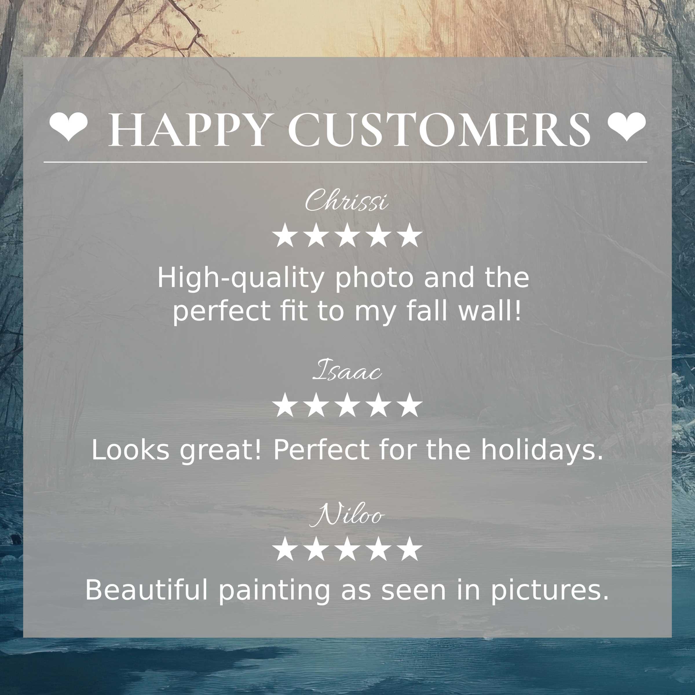 Winter art for Frame TV with abstract dusk hues and happy customer reviews, enhancing trust and elegant home decor appeal